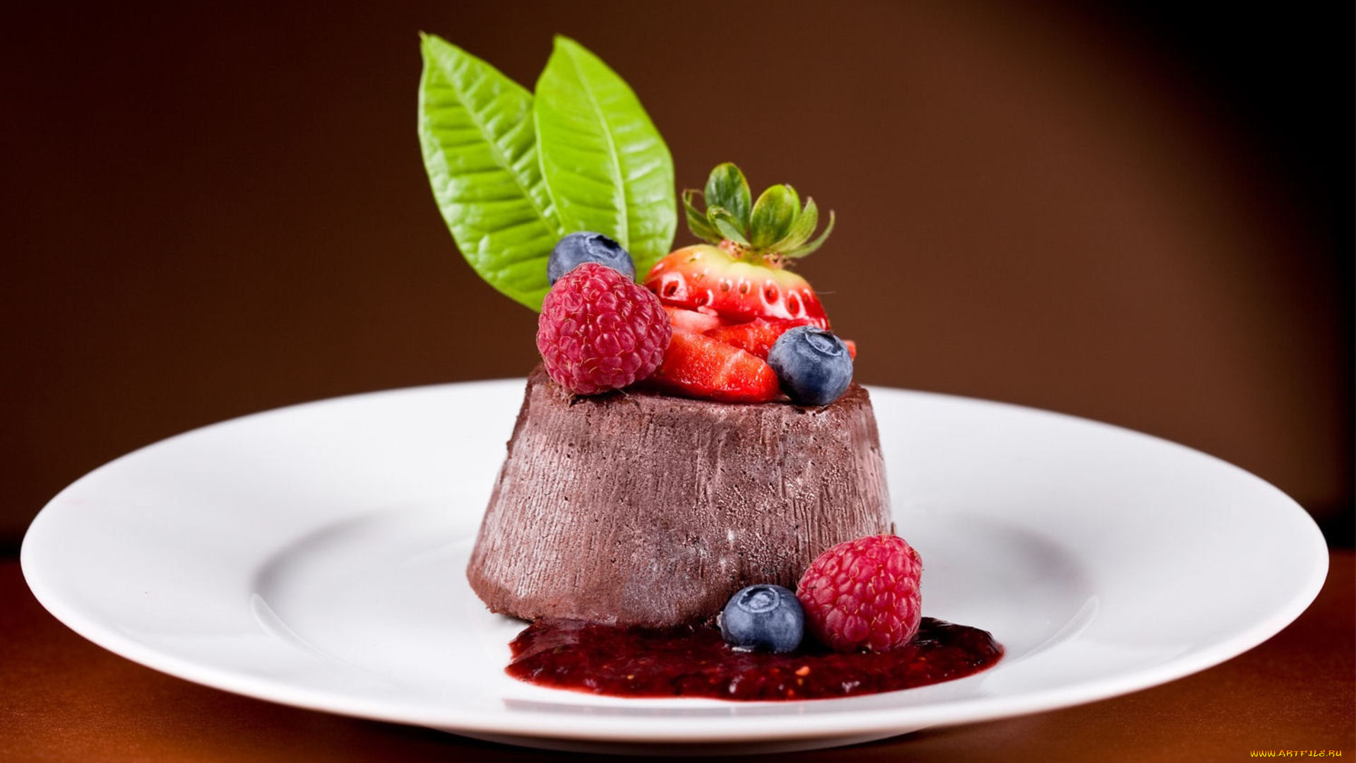 еда, мороженое, десерты, желе, соус, голубика, клубника