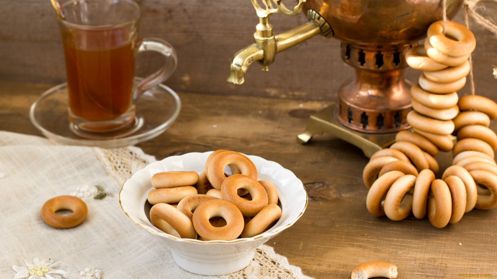 еда, напитки, Чай, самовар, сушки, чай