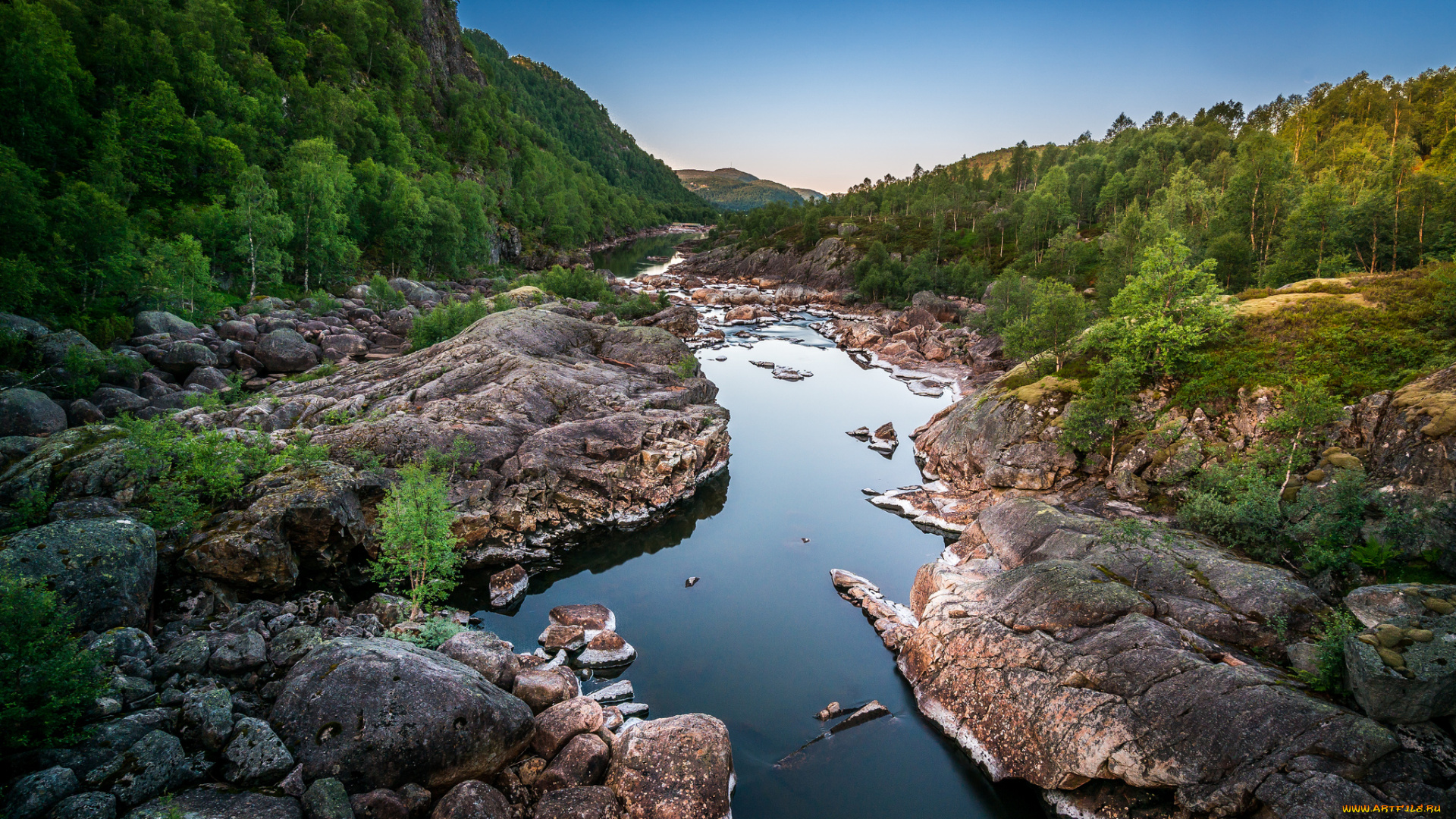 природа, реки, озера, горы, лес, река, панорама