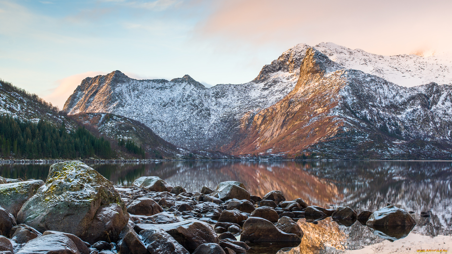 природа, реки, озера, камни, озеро, горы