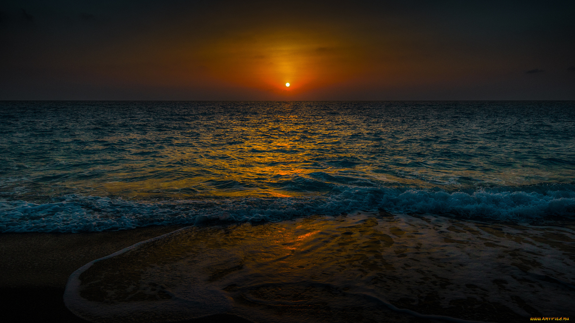 природа, восходы, закаты, закат, море, солнце, пляж
