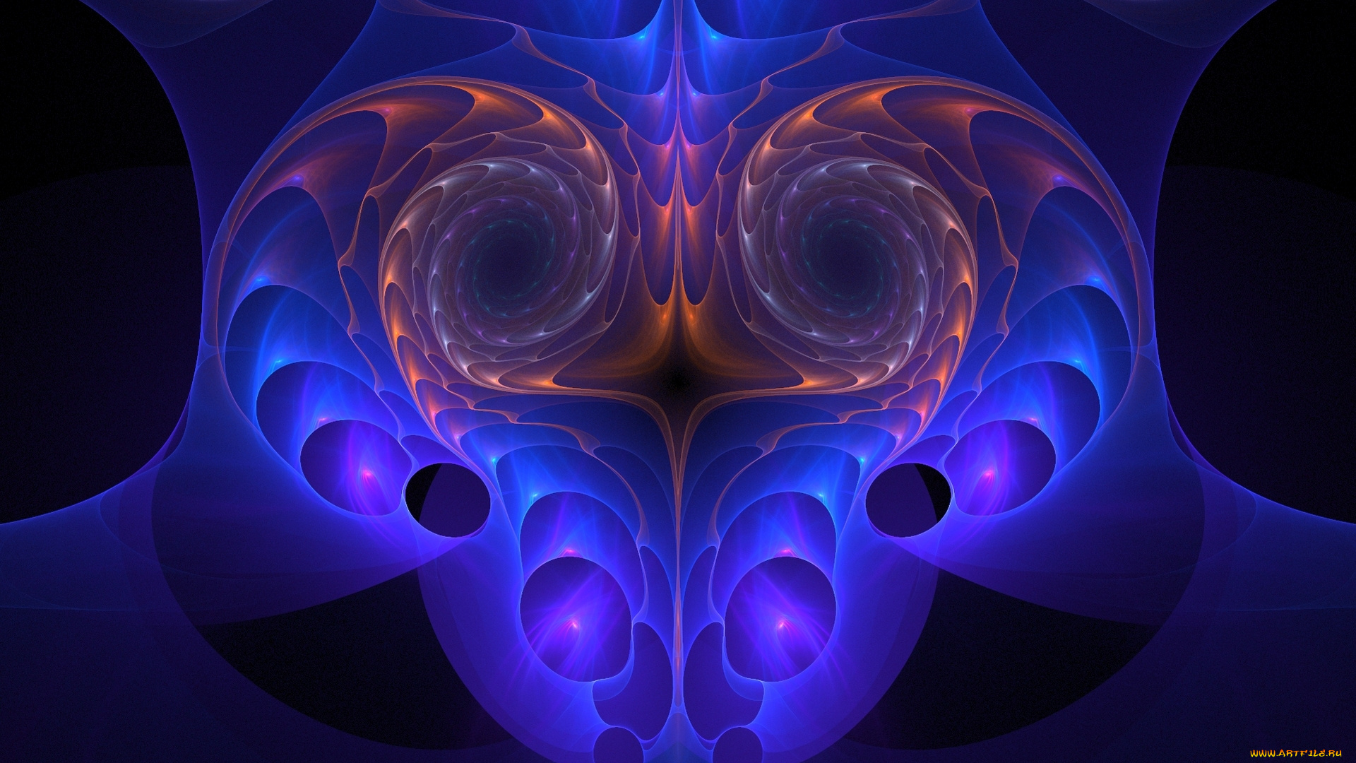 совушка, 3д, графика, fractal, фракталы, фрактал