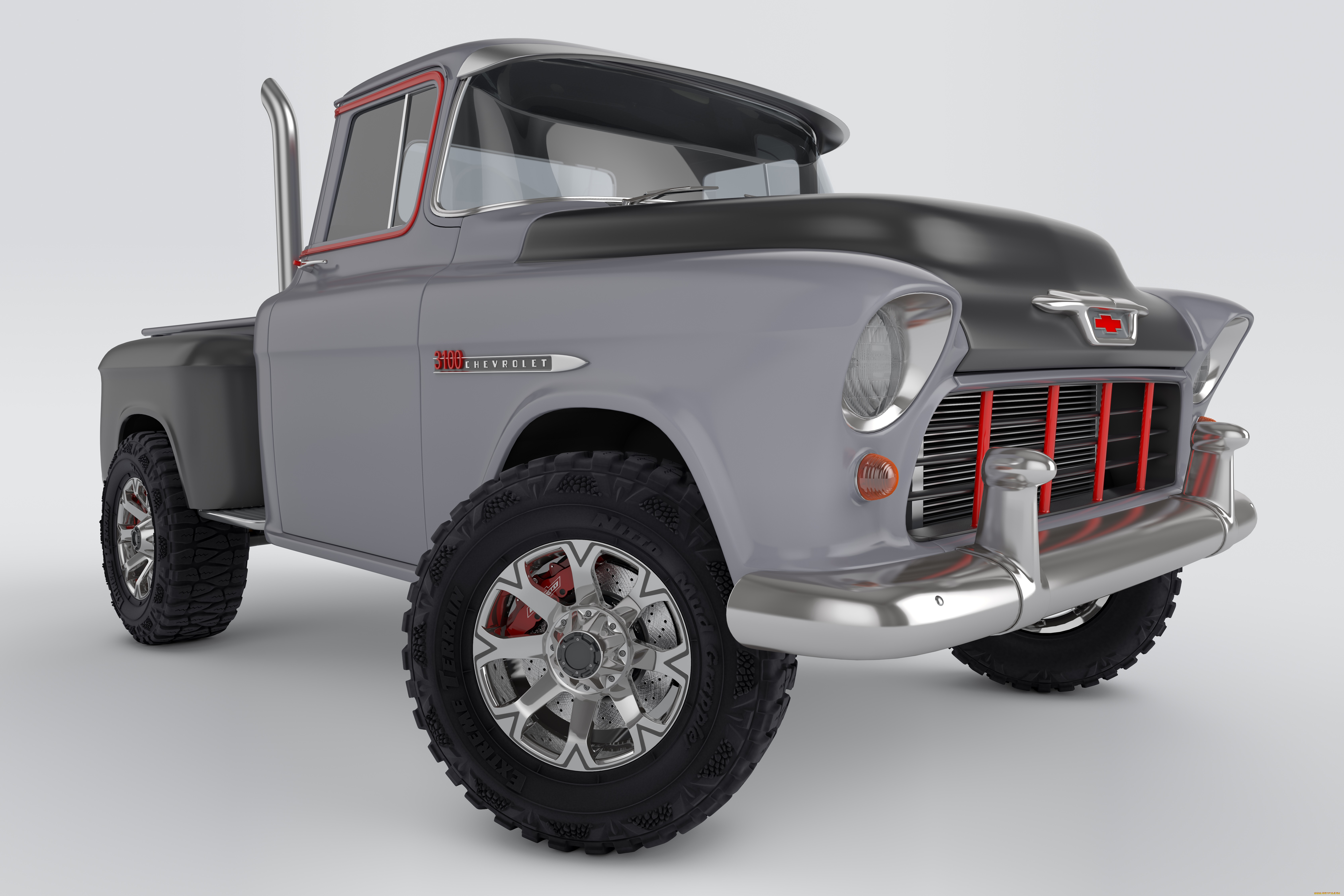 автомобили, 3д, 1955, pickup, 3100, chevrolet