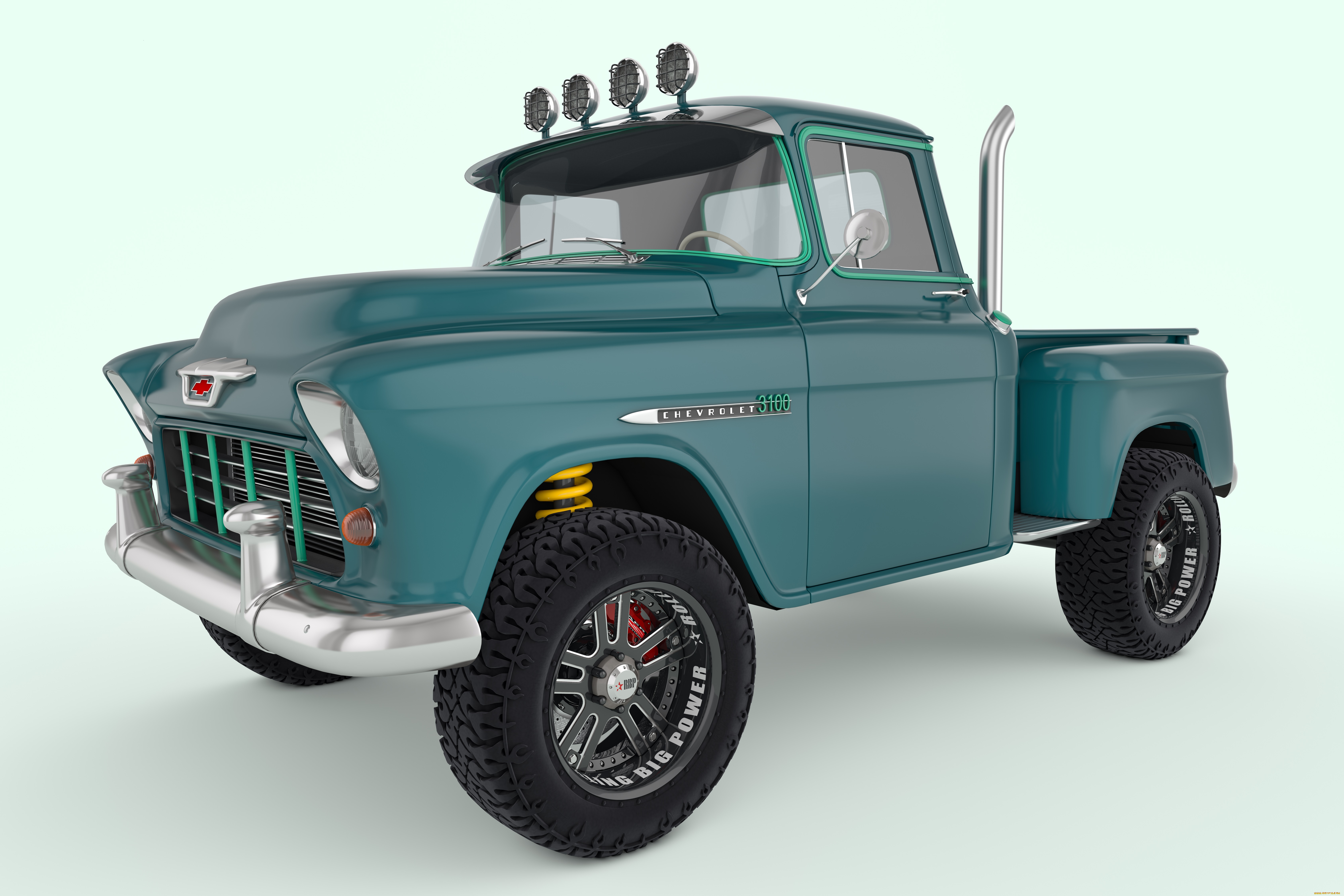 автомобили, 3д, 3100, 1955, pickup, chevrolet