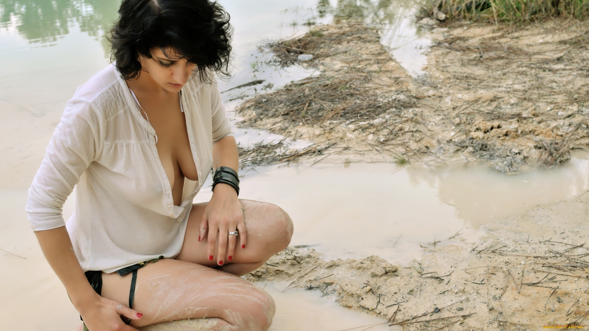 девушки, -unsort, , брюнетки, , шатенки, взгляд, поза