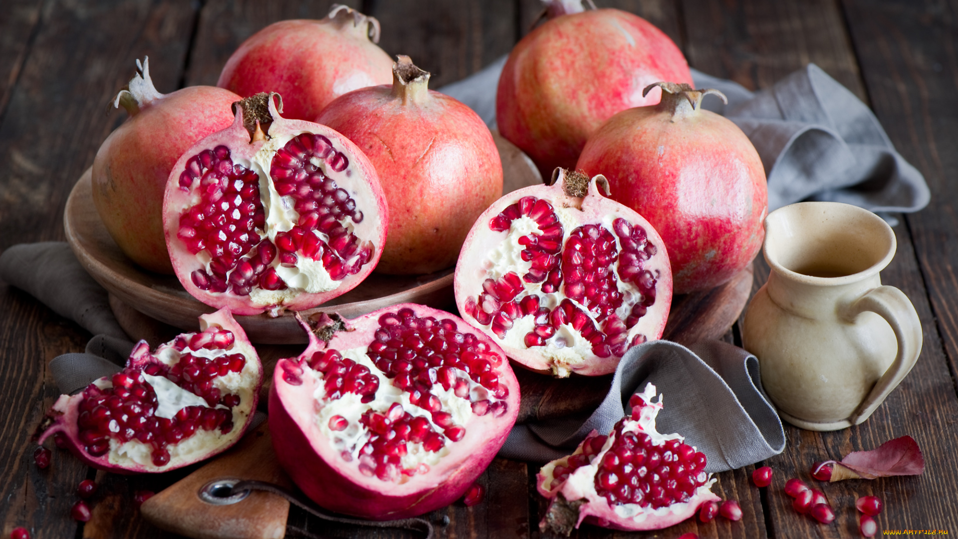 еда, гранат, зёрна
