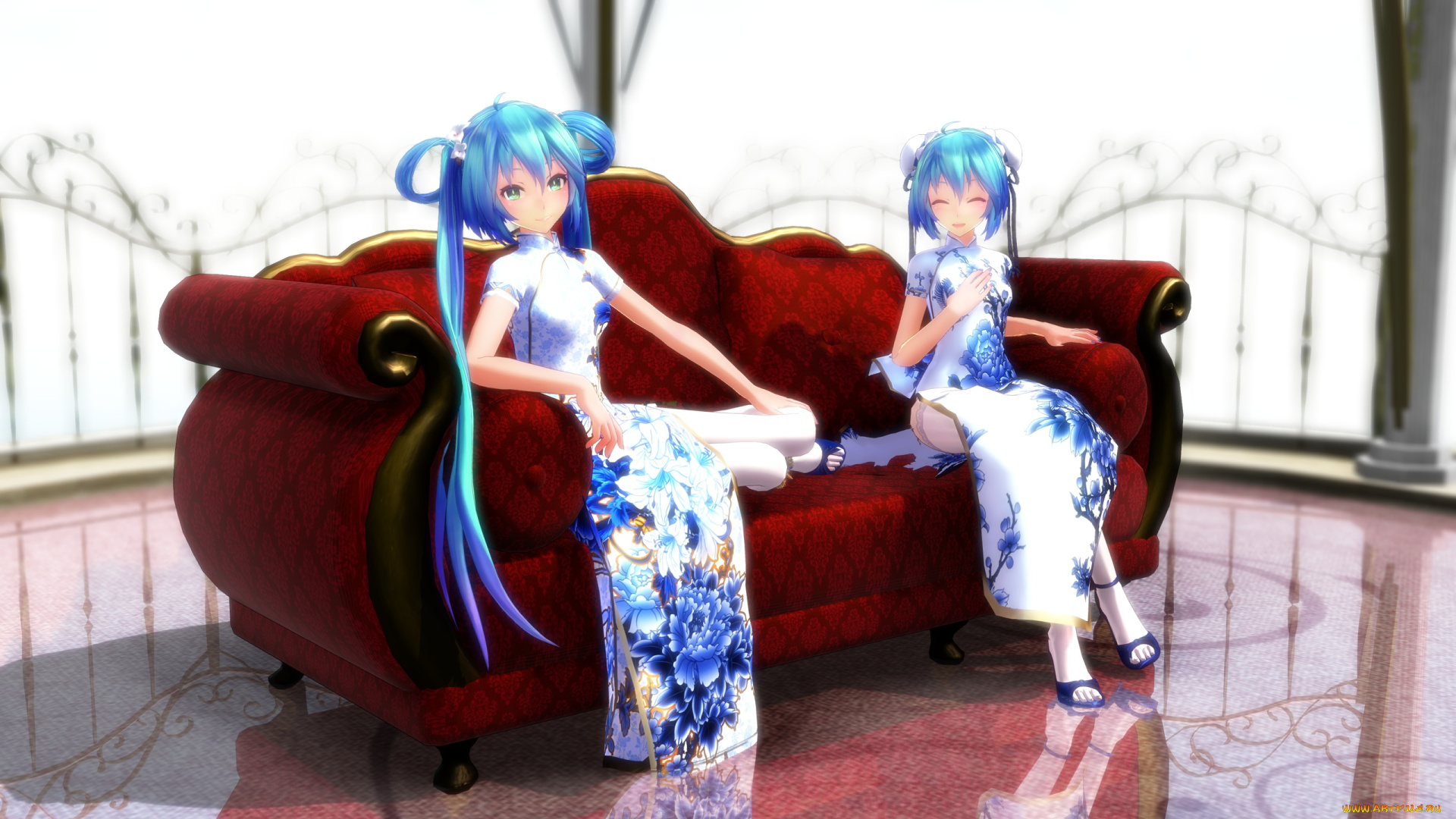 аниме, vocaloid, девушки, арт, rongsama, hatsune, miku