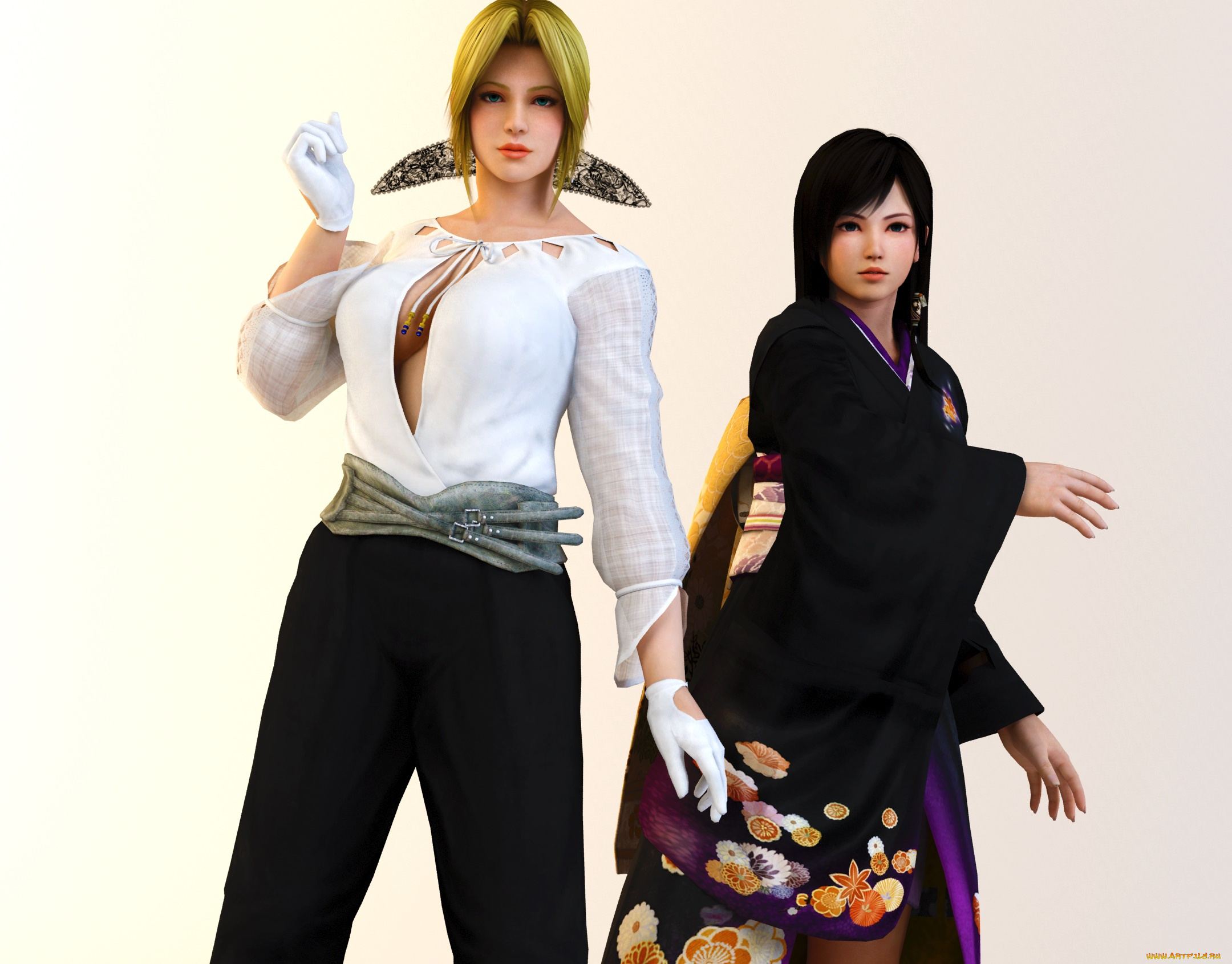 3д, графика, аниме, , anime, фон, взгляд, девушки