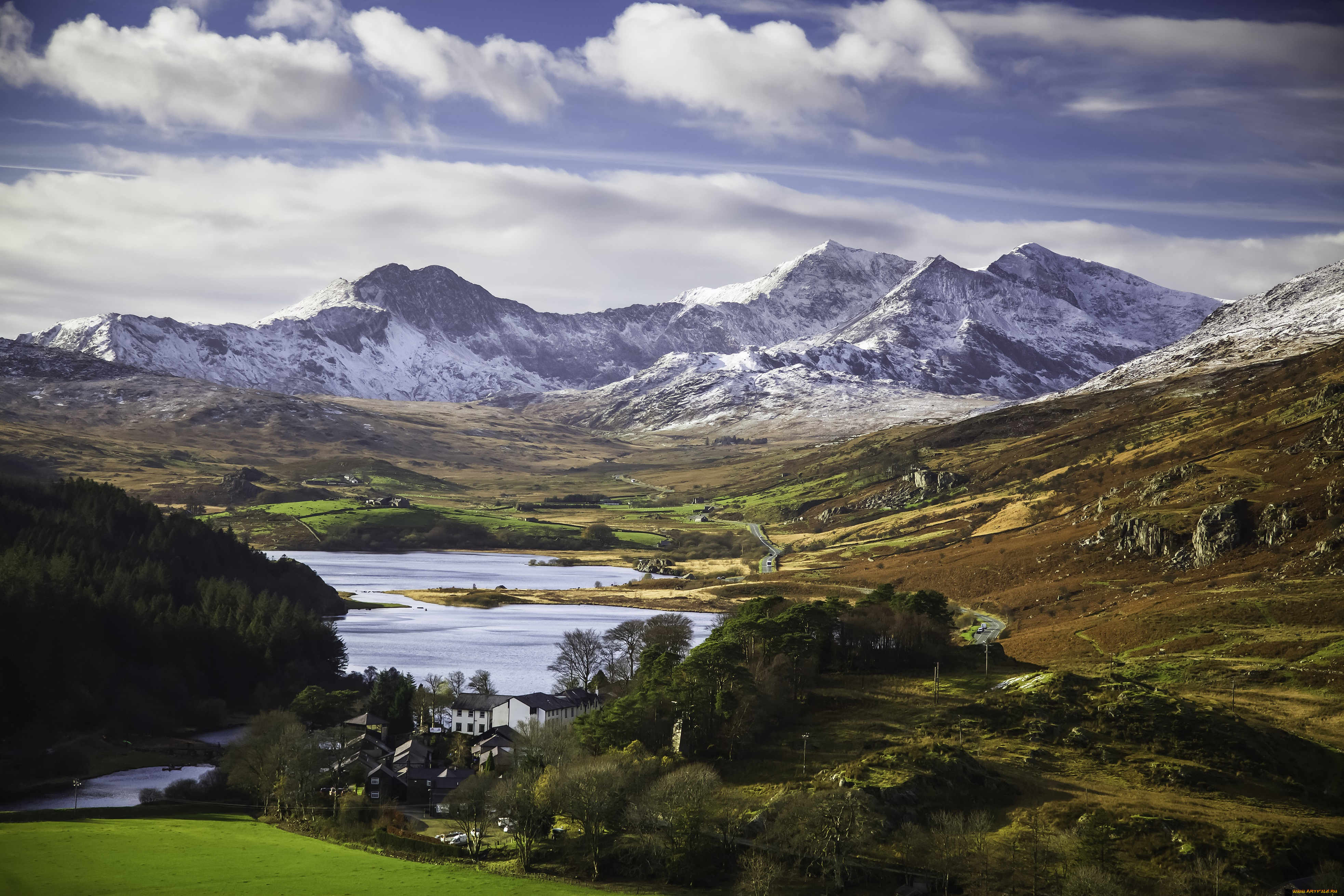 города, -, пейзажи, горы, небо, дома