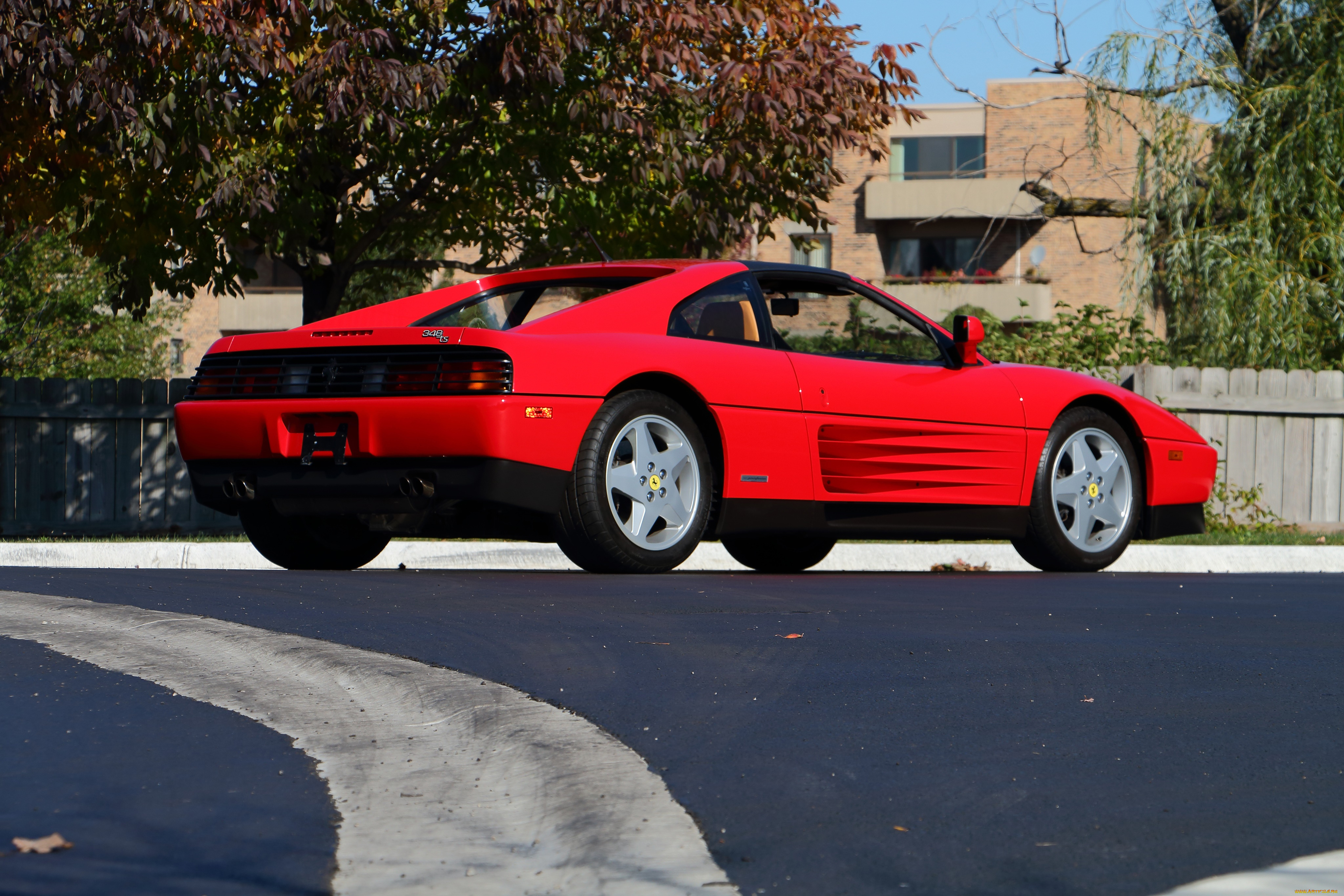 автомобили, ferrari, красный, us-spec, 348, ts