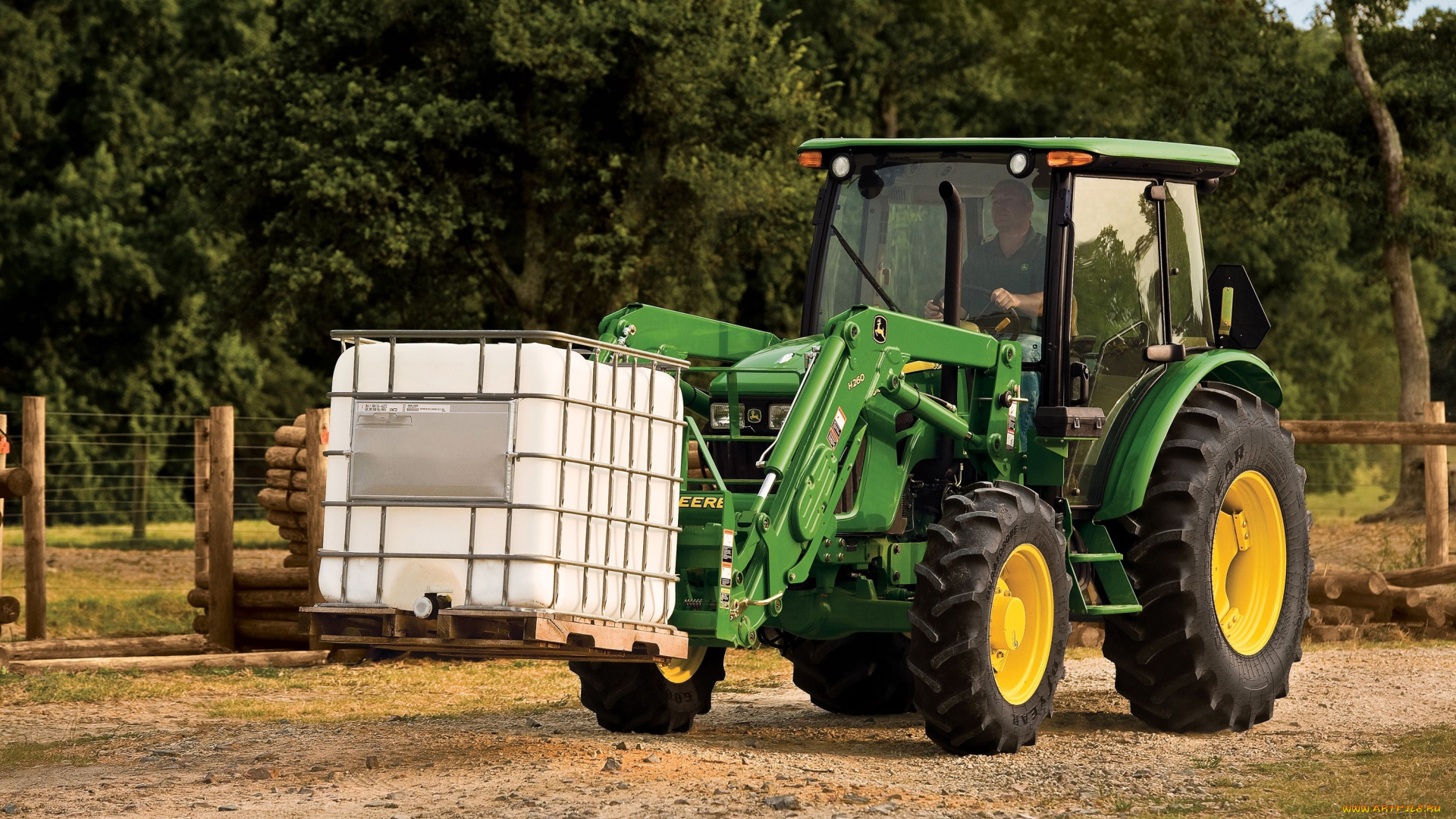 техника, фронтальные, погрузчики, john, deere