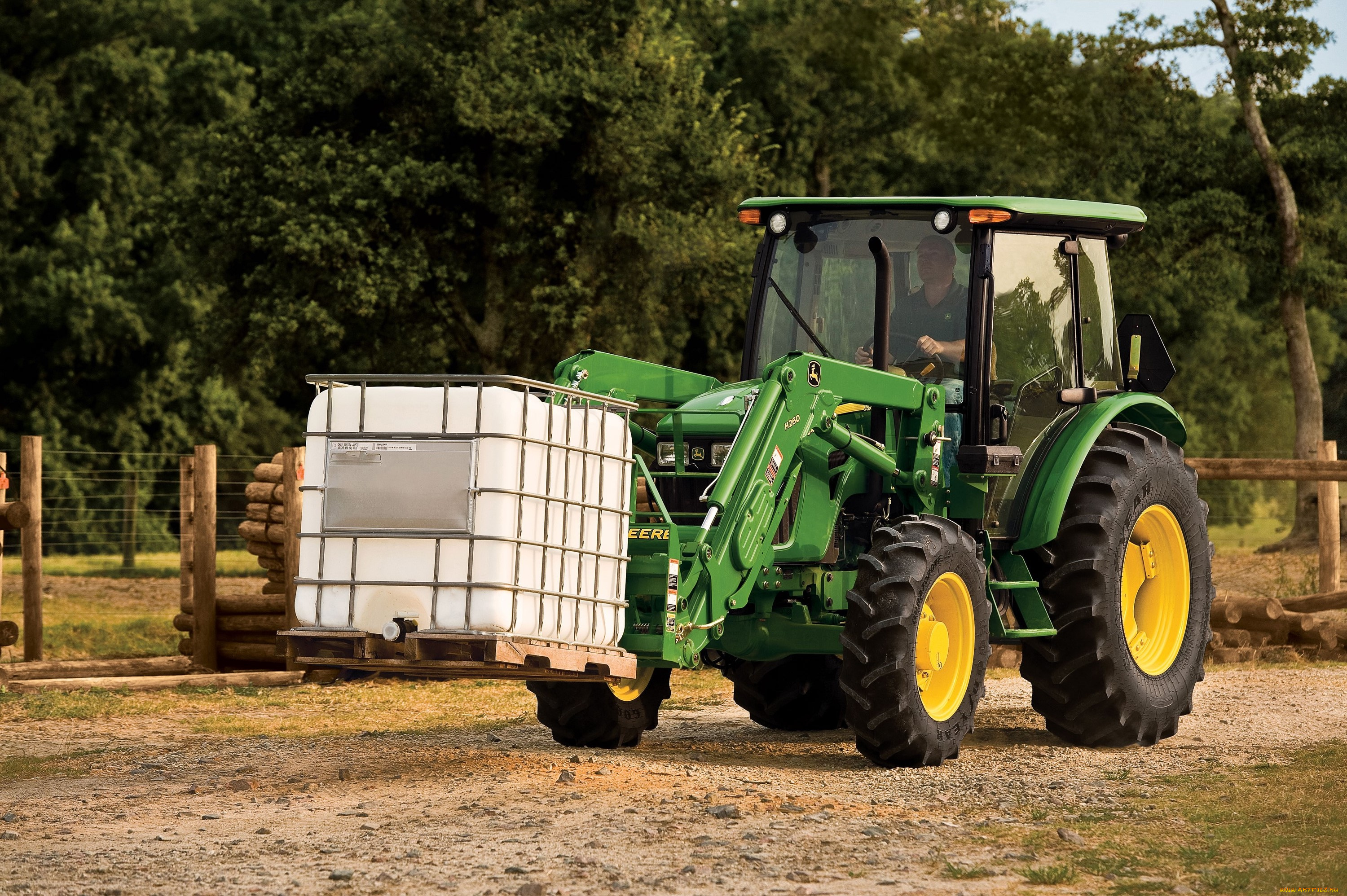 техника, фронтальные, погрузчики, john, deere