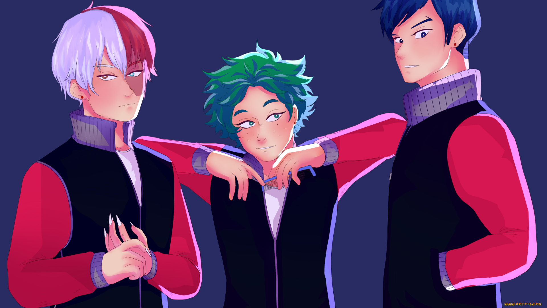 аниме, boku, no, hero, academia, парни