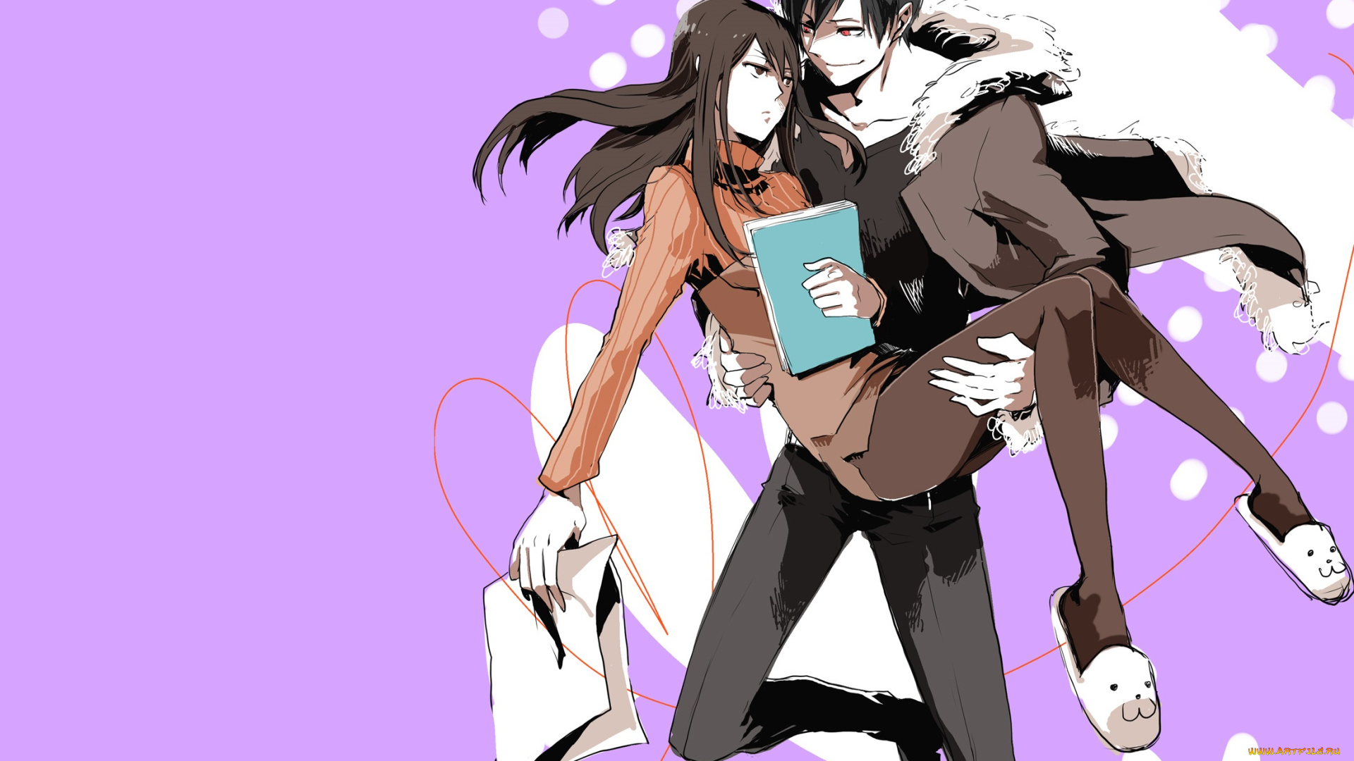 аниме, durarara, двое