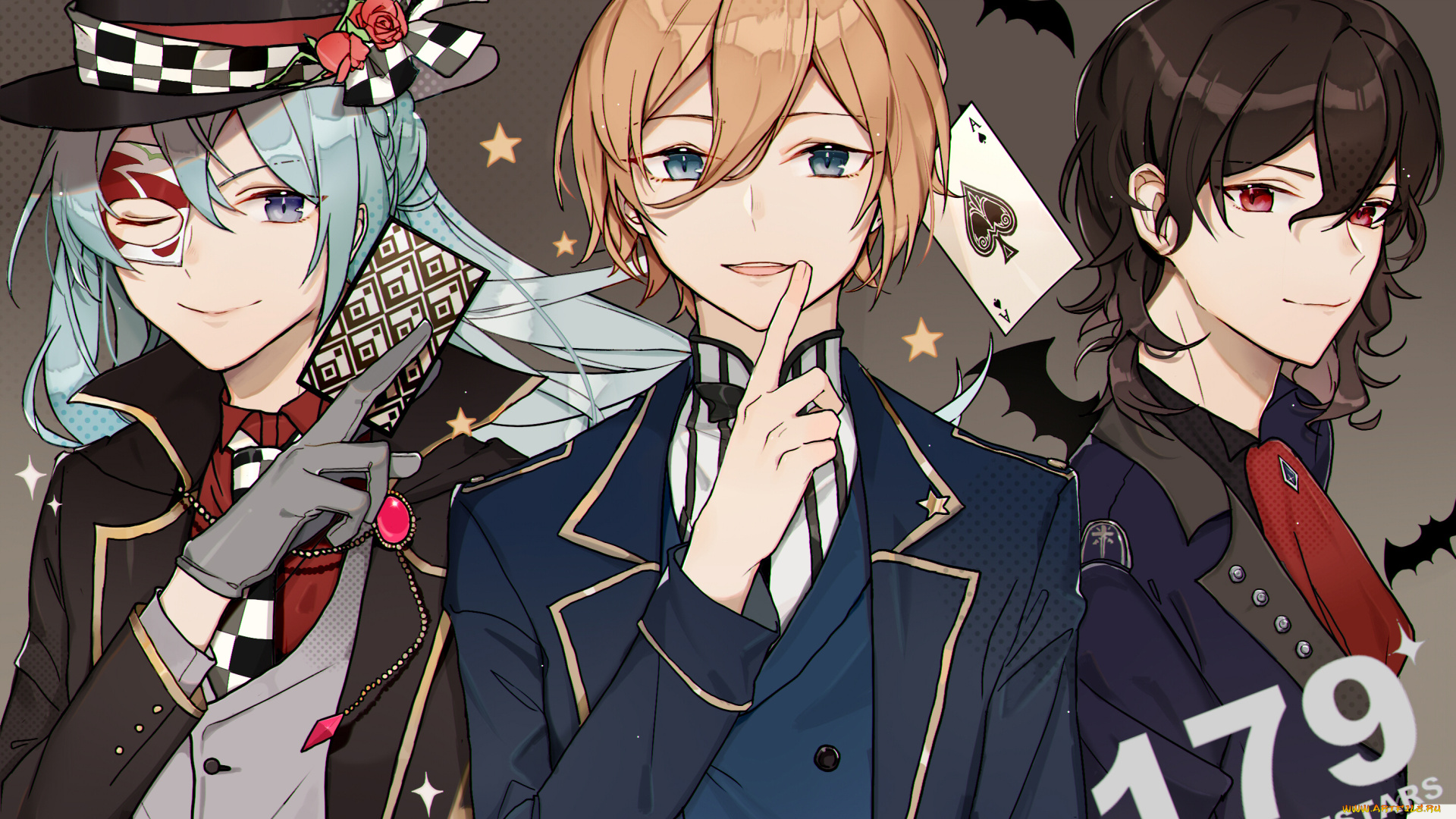 аниме, ensemble, stars, трио