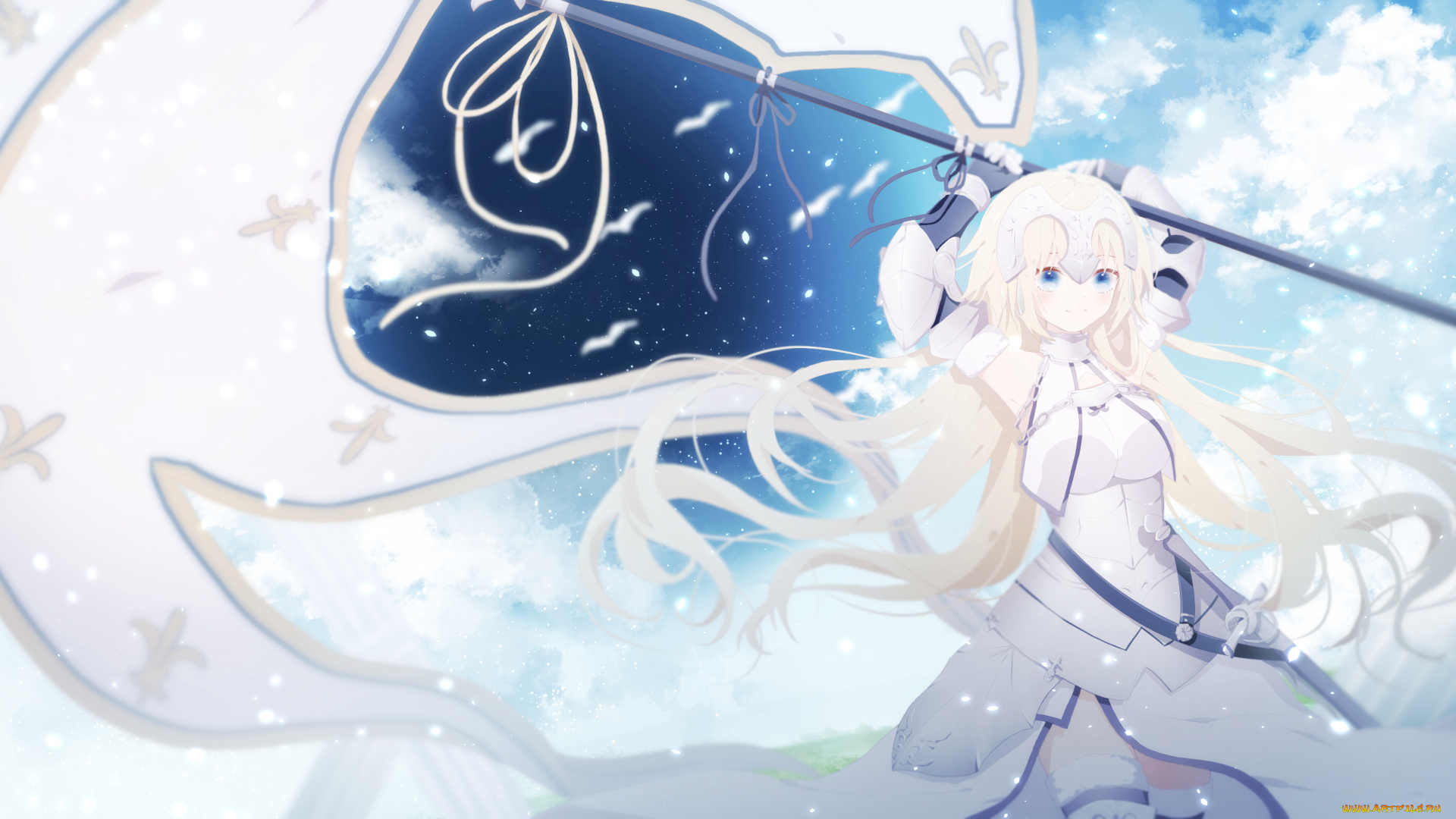 аниме, fate, stay, night, девушка