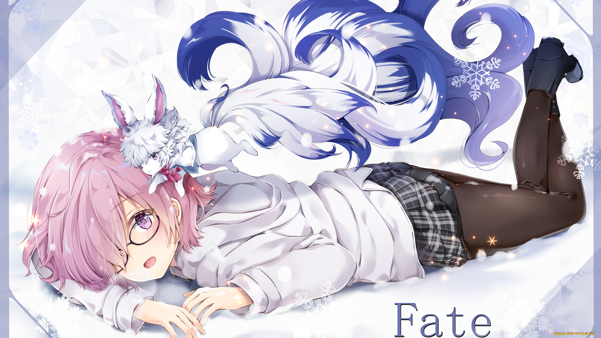 аниме, fate, stay, night, девушка