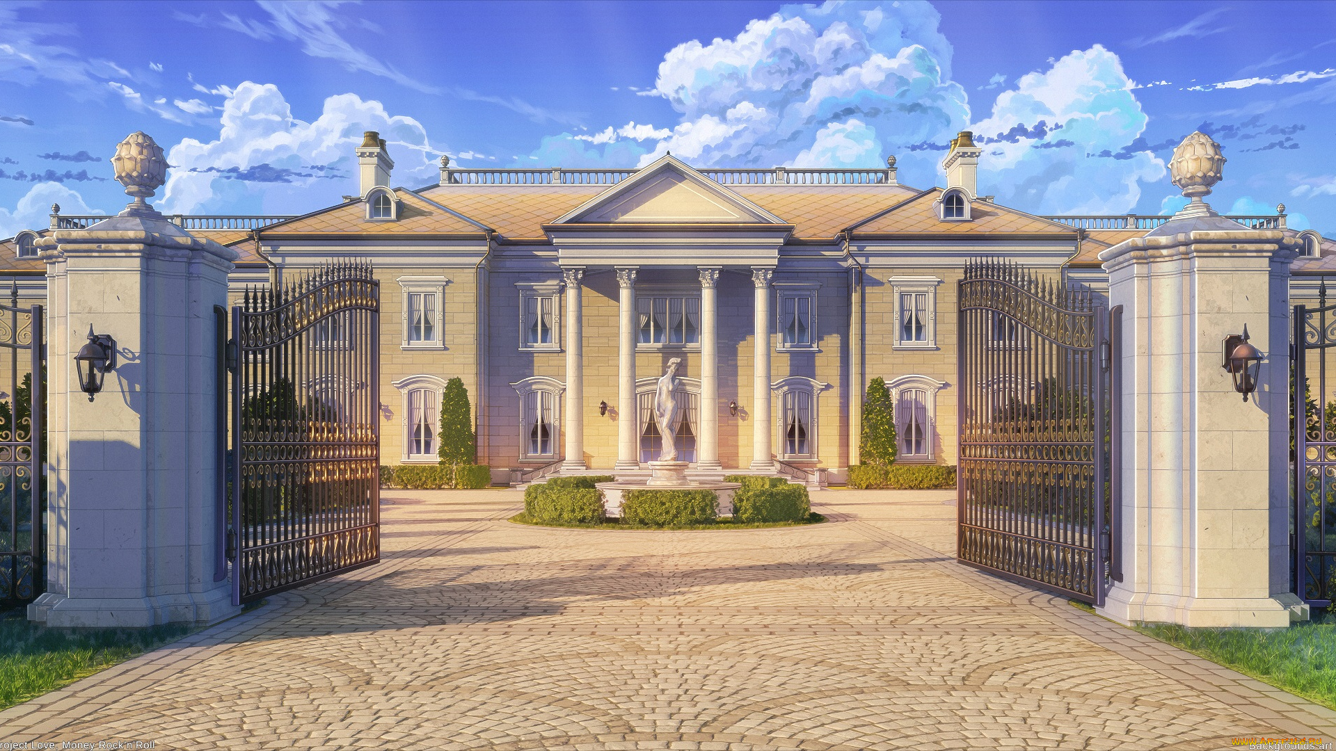 аниме, город, , улицы, , интерьер, , здания, здание