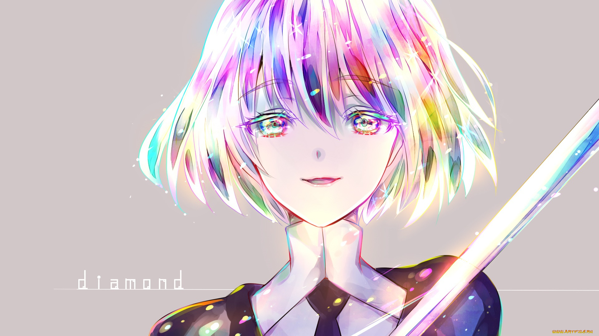 аниме, houseki, no, kuni, девочка