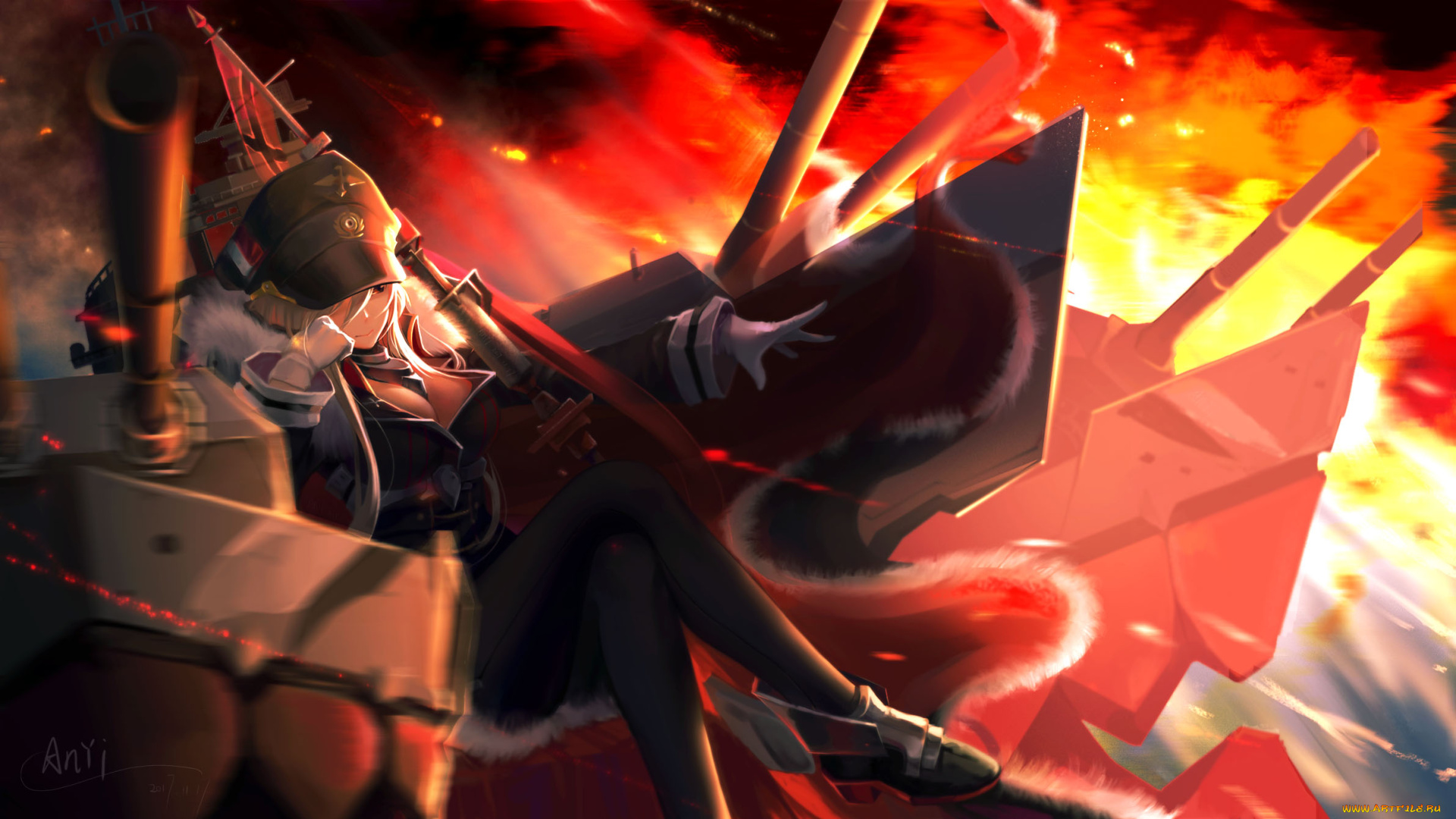 аниме, kantai, collection, девушка