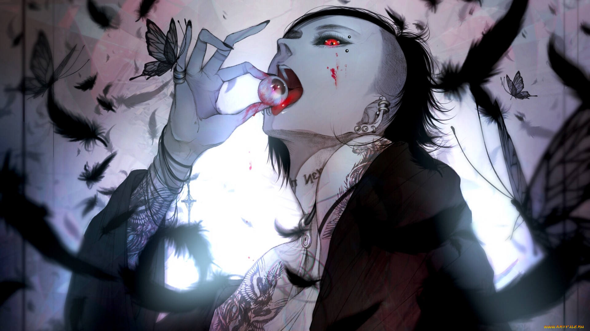 аниме, tokyo, ghoul, ута