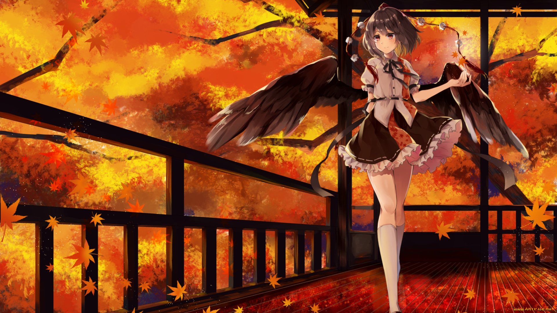 аниме, touhou, девушка