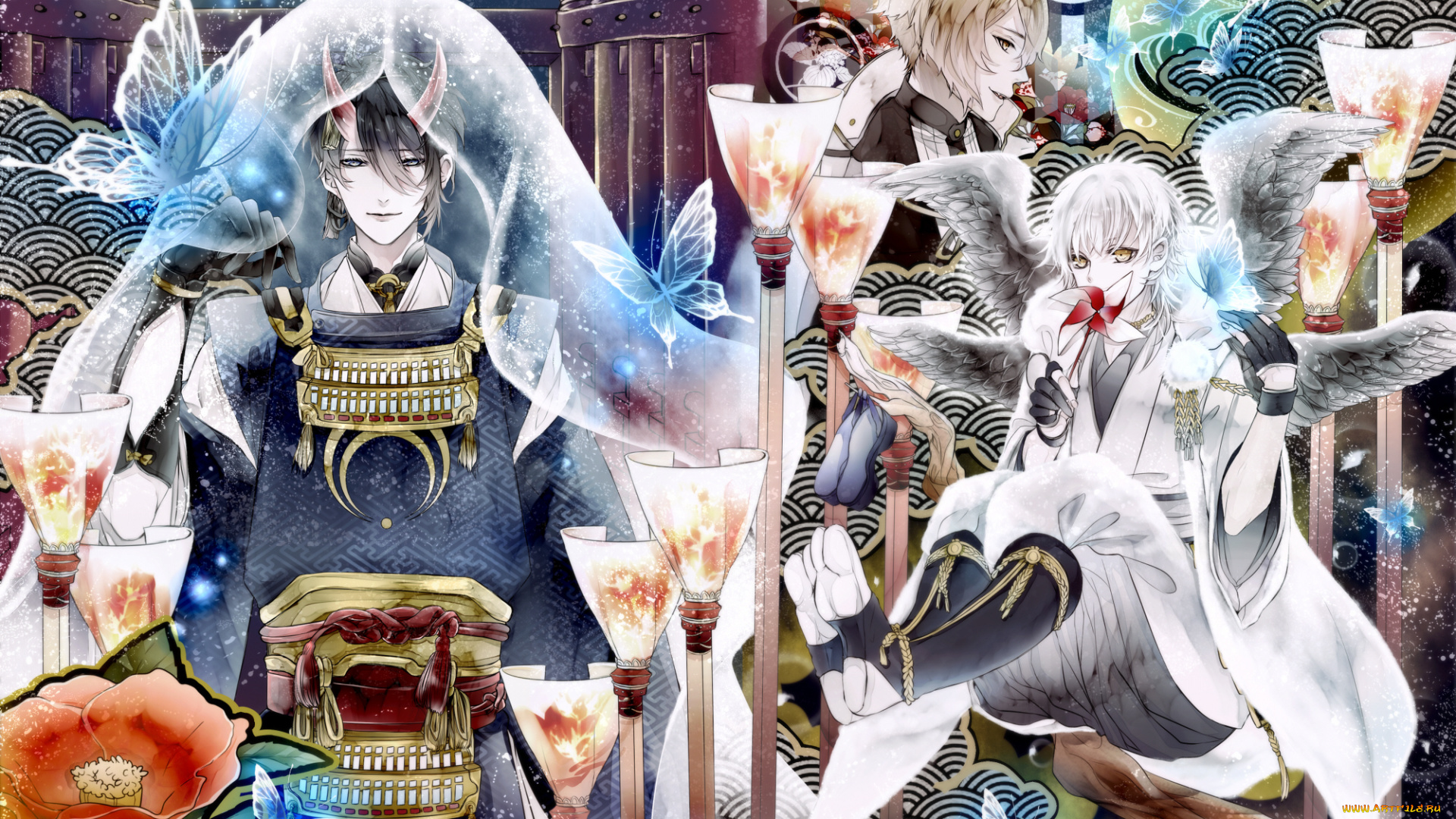 аниме, touken, ranbu, парни