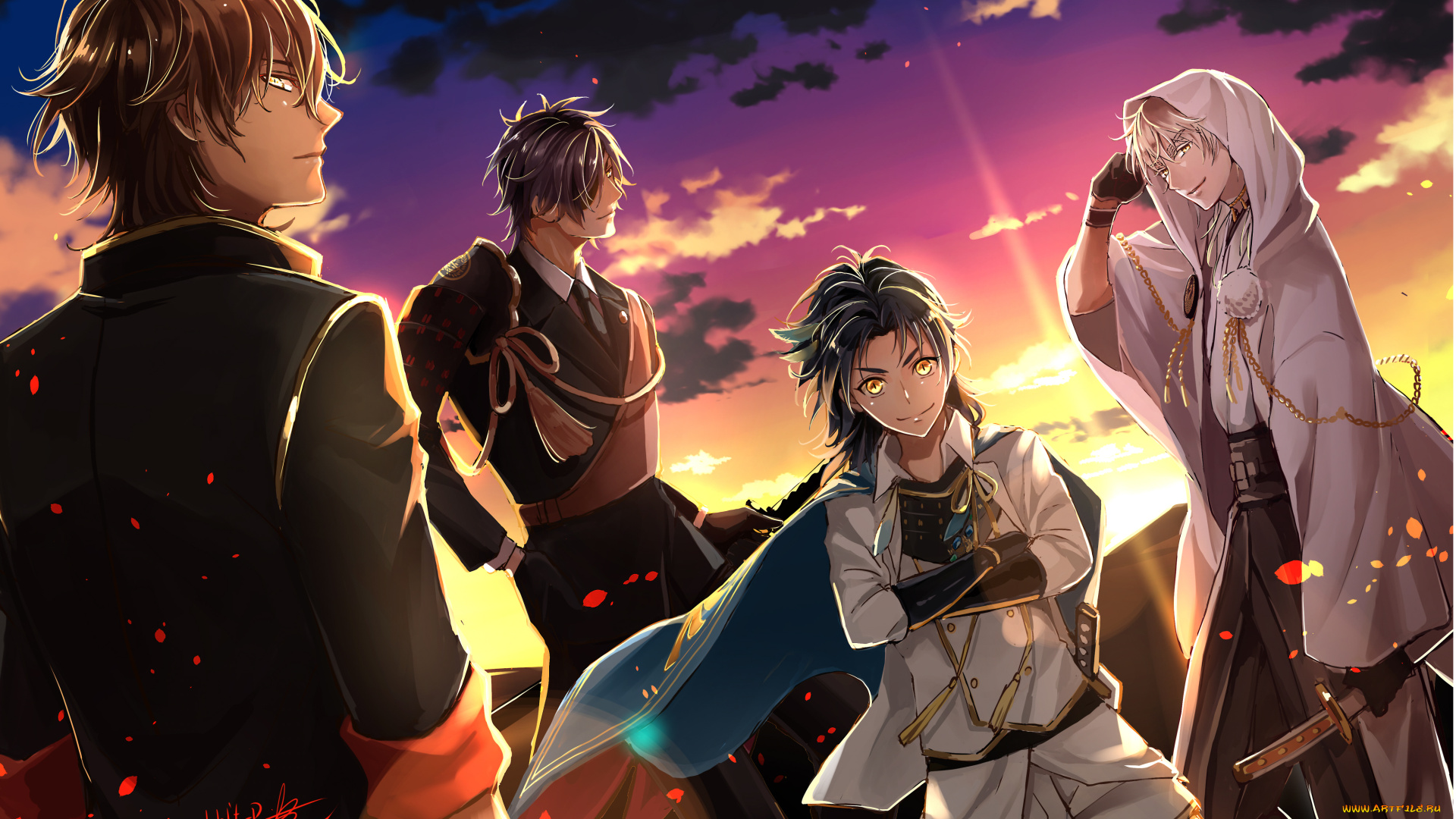 аниме, touken, ranbu, парни