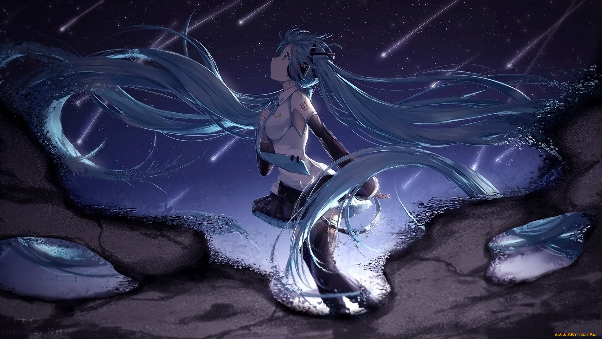 аниме, vocaloid, девушка