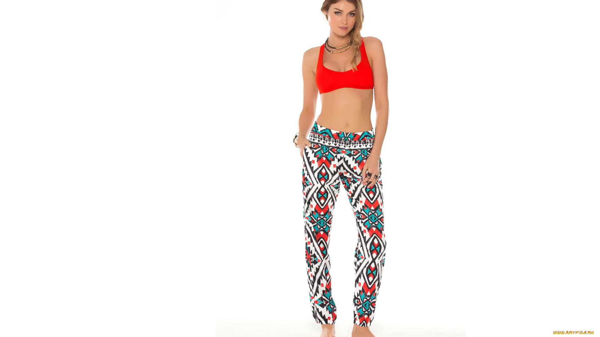 девушки, sarah, mutch, браслет, топ, ожерелье, модель, штаны