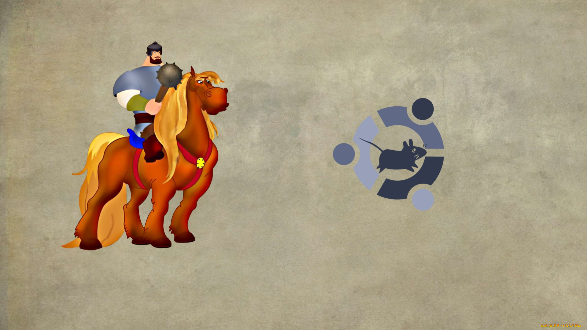 компьютеры, ubuntu, linux, фон, логотип