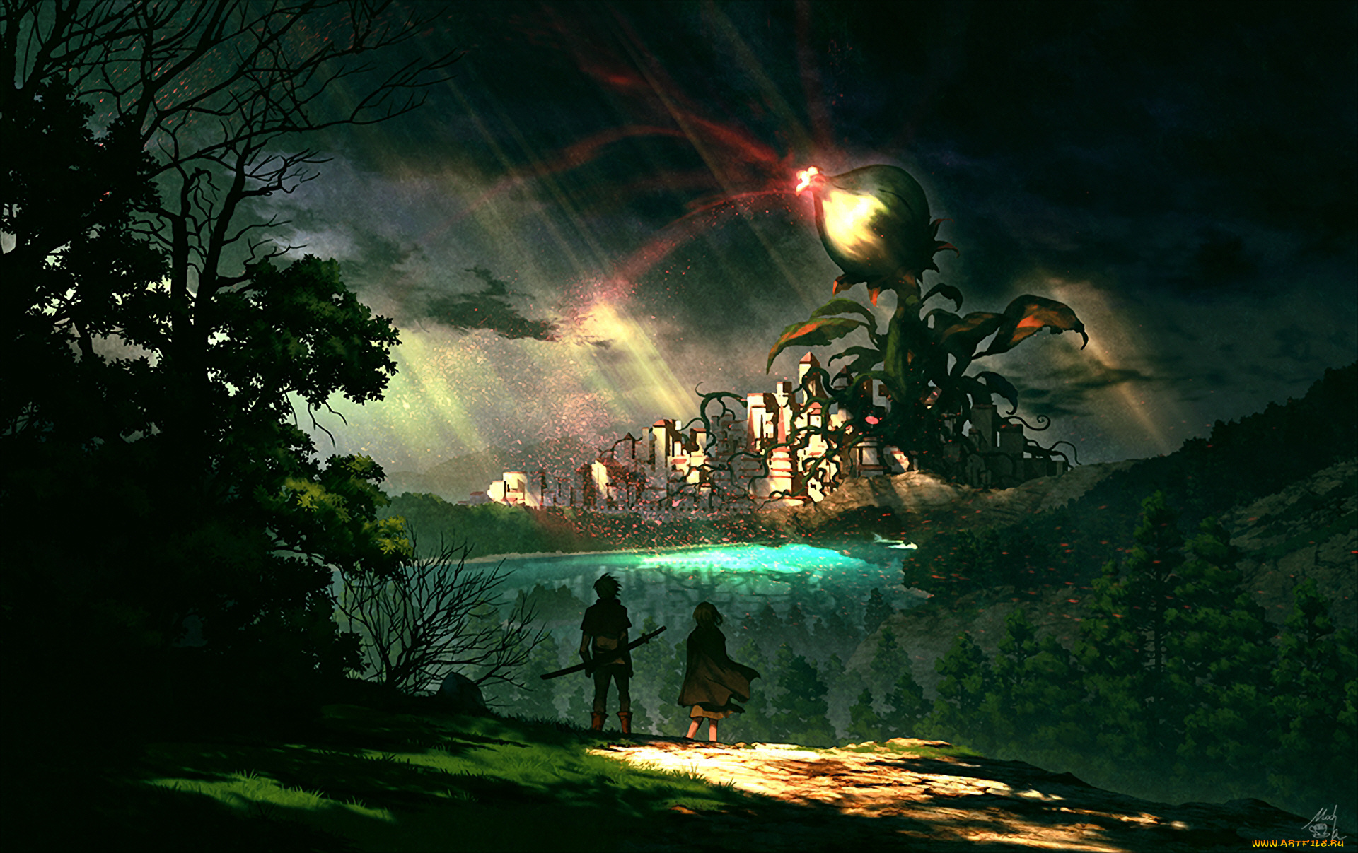 аниме, животные, , существа, дети