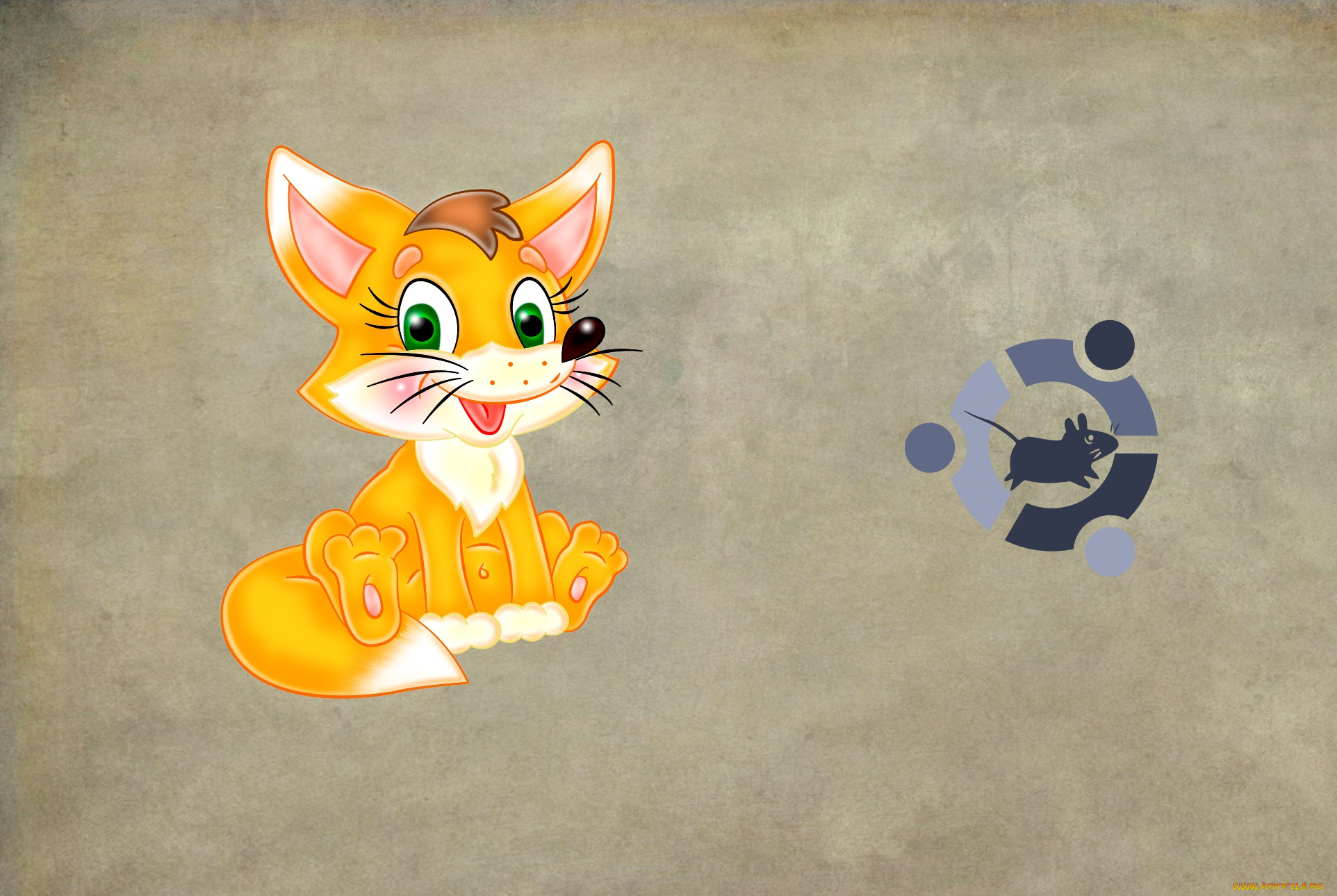 компьютеры, ubuntu, linux, фон, логотип