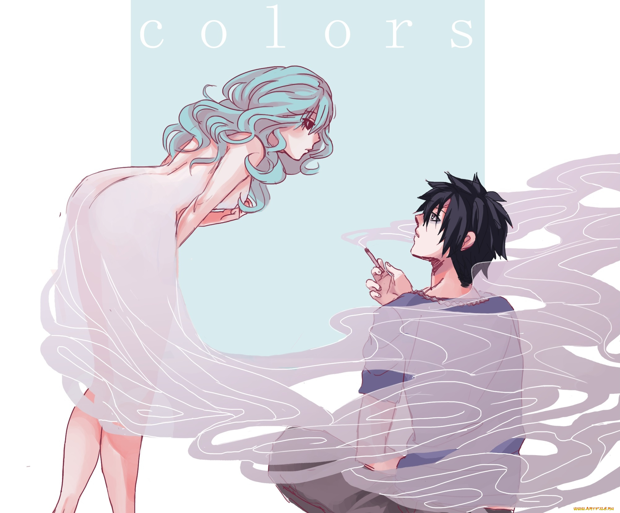 аниме, fairy, tail, пара