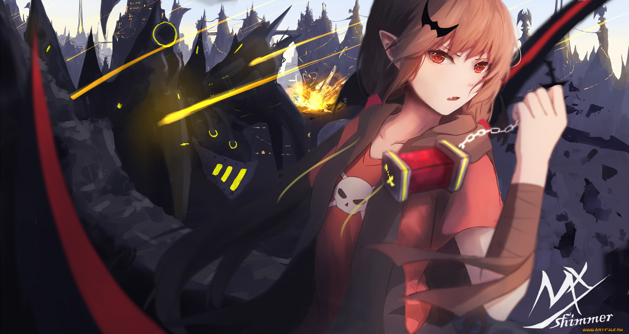 аниме, животные, , существа, девушка