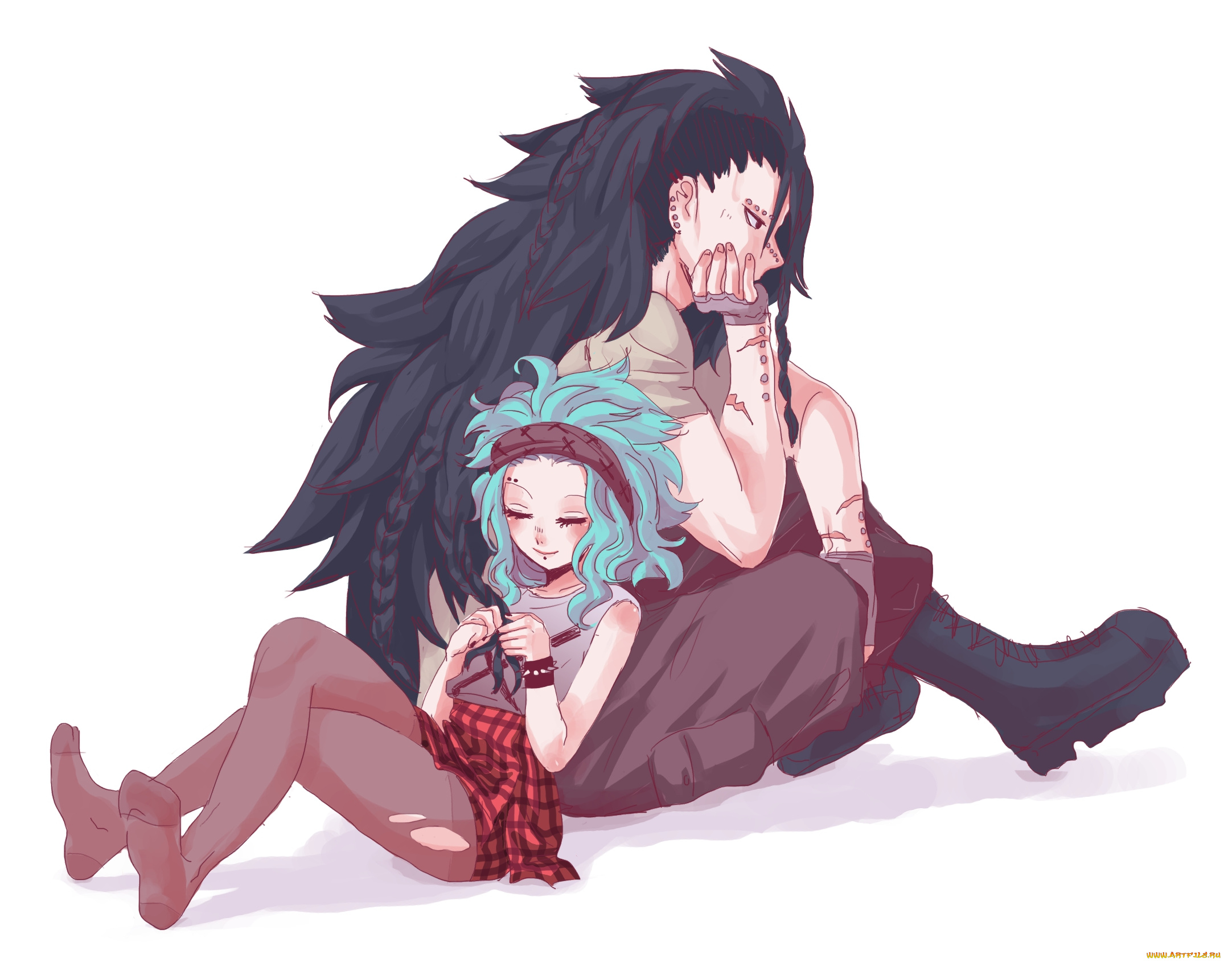 аниме, fairy, tail, пара