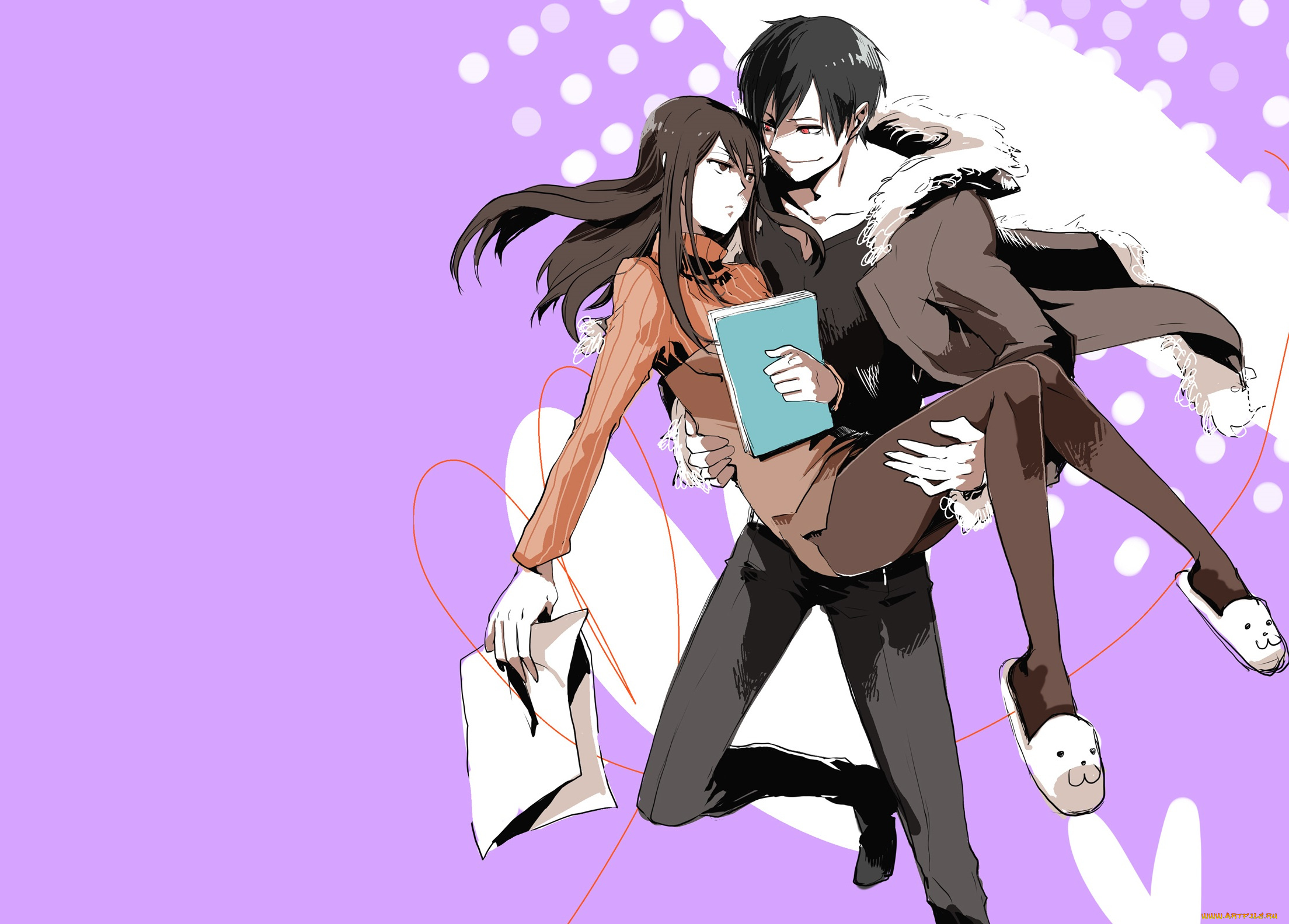 аниме, durarara, двое