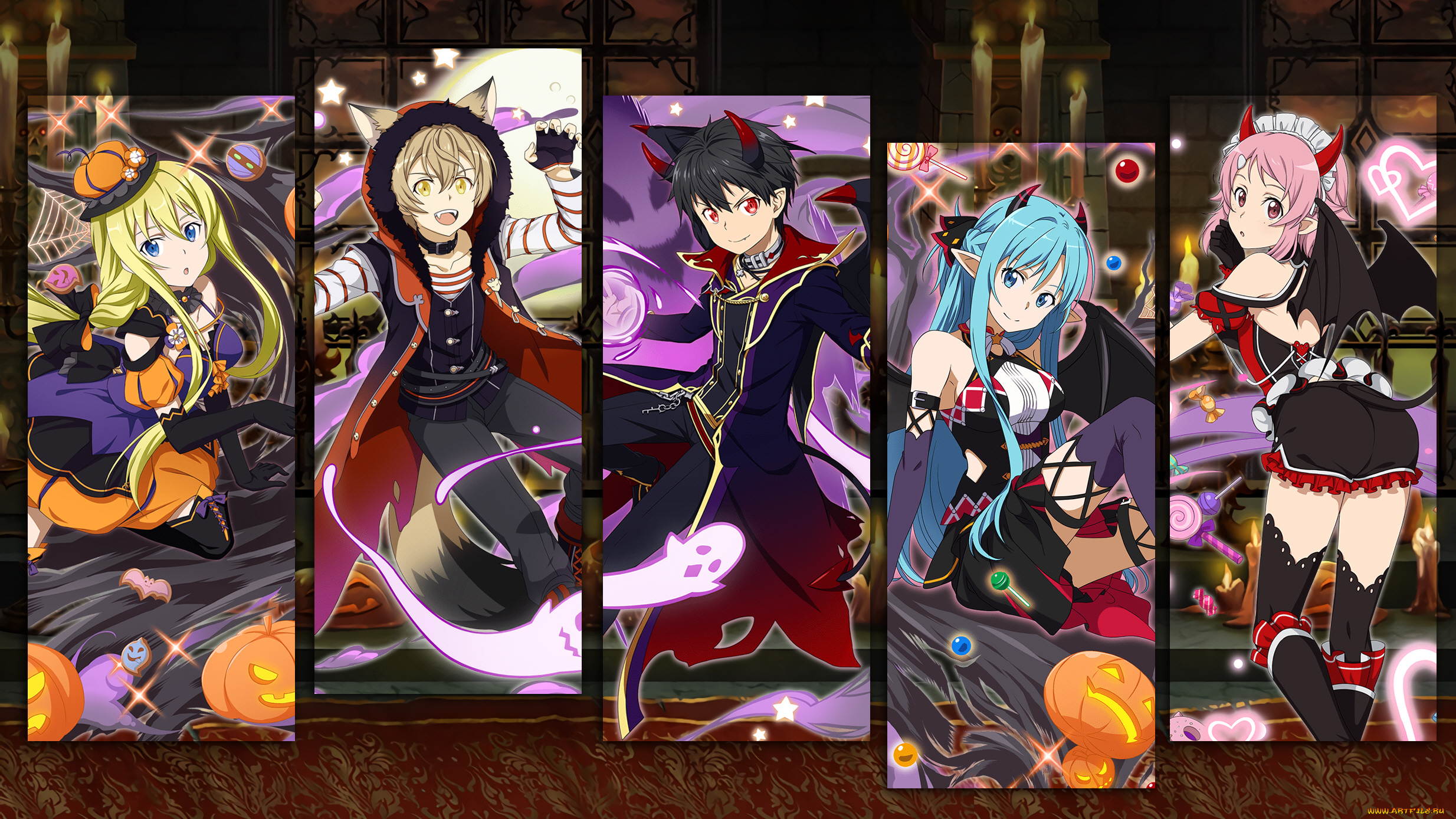 аниме, sword, art, online, коллаж