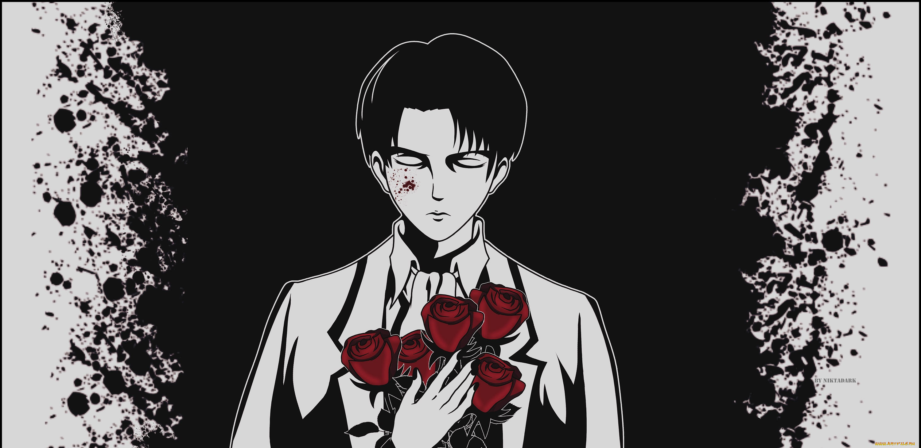 аниме, shingeki, no, kyojin, леви