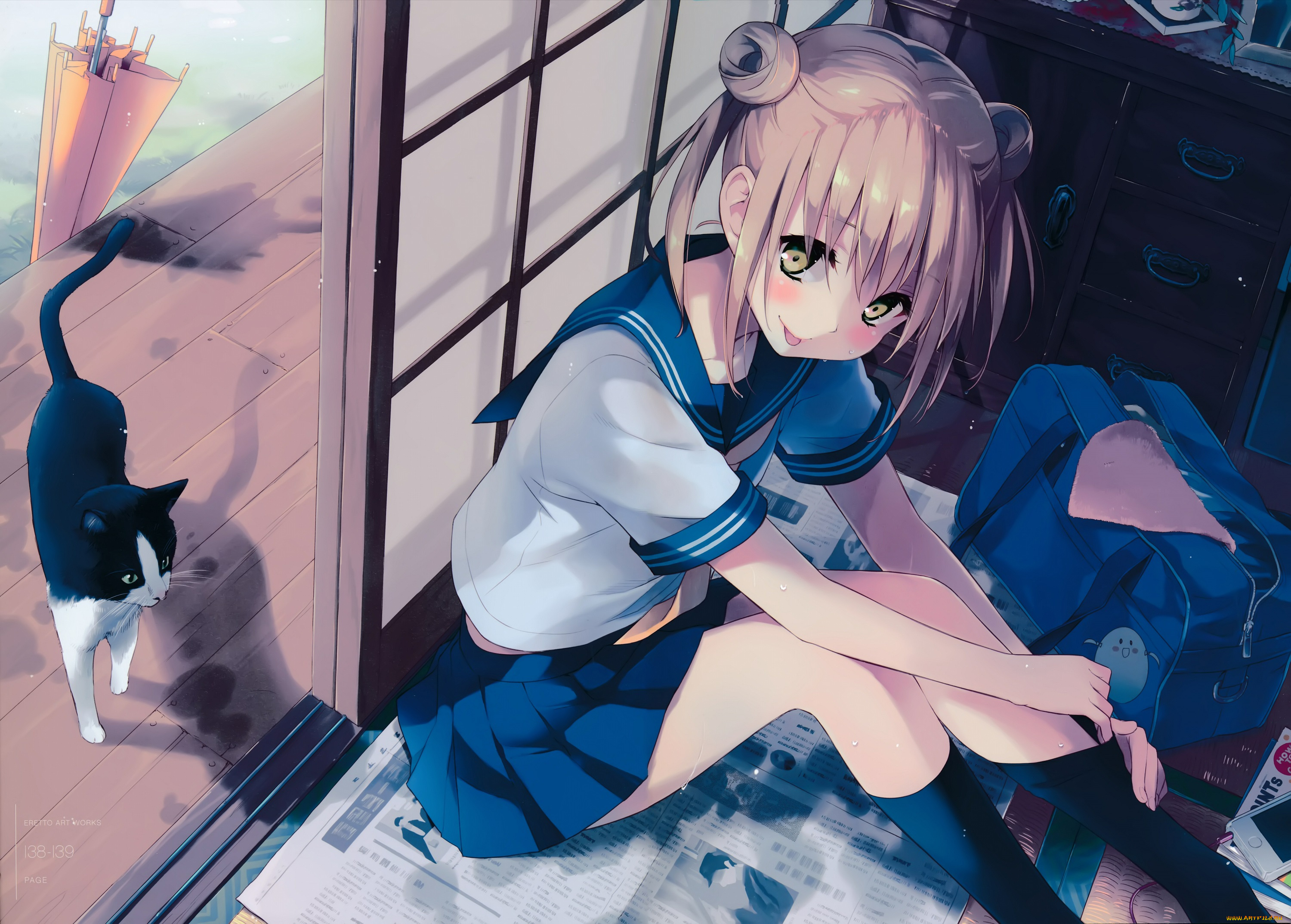 аниме, животные, , существа, девушка