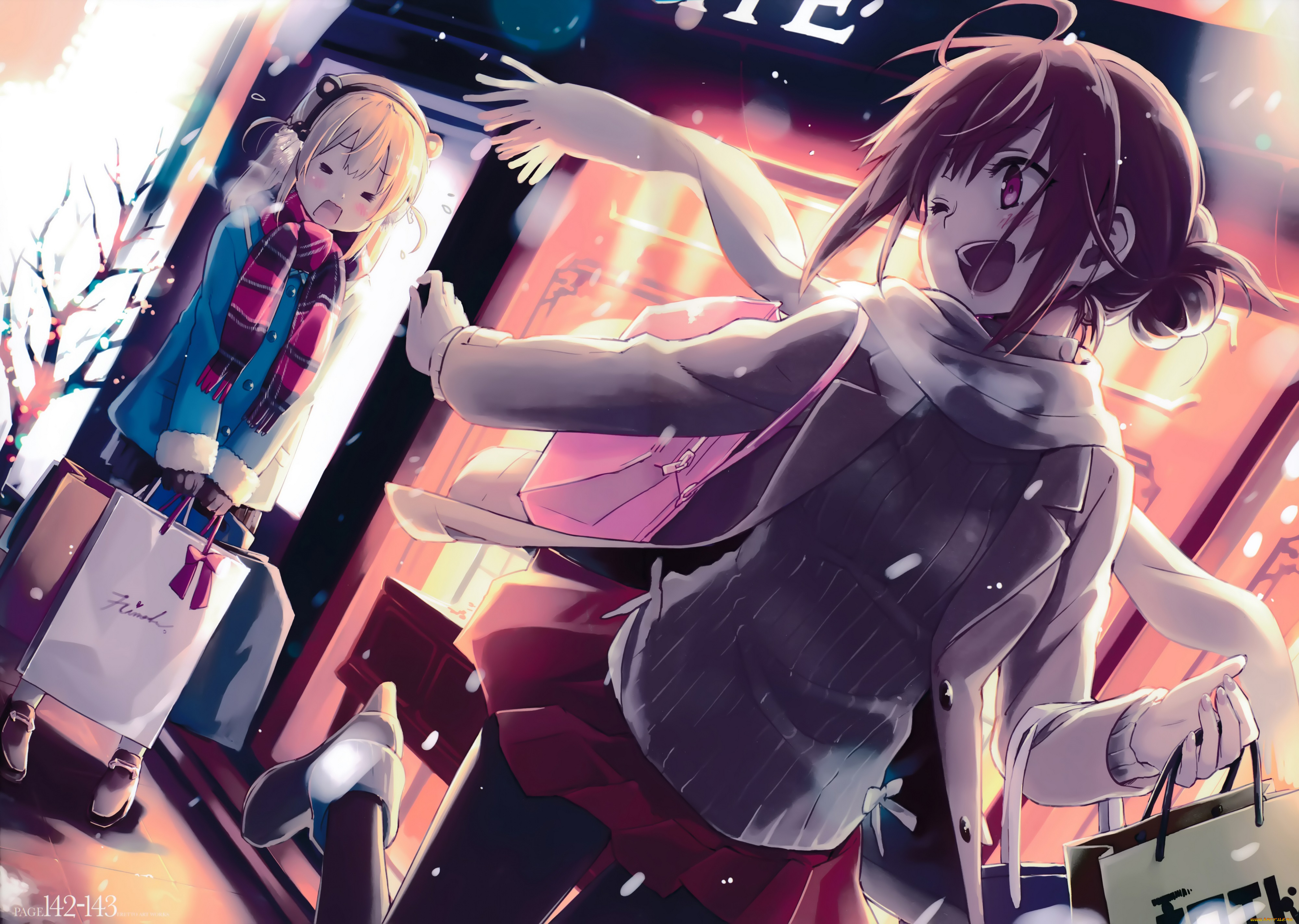 аниме, город, , улицы, , интерьер, , здания, девушка