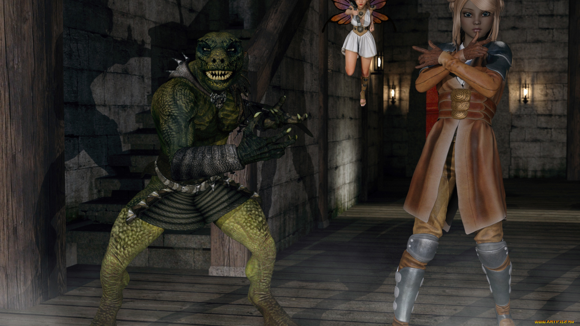 3д, графика, фантазия, , fantasy, фон, взгляд, девушка