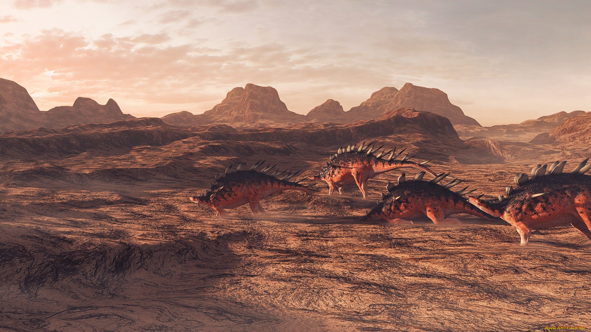 3д, графика, животные, , animals, природа, динозавры