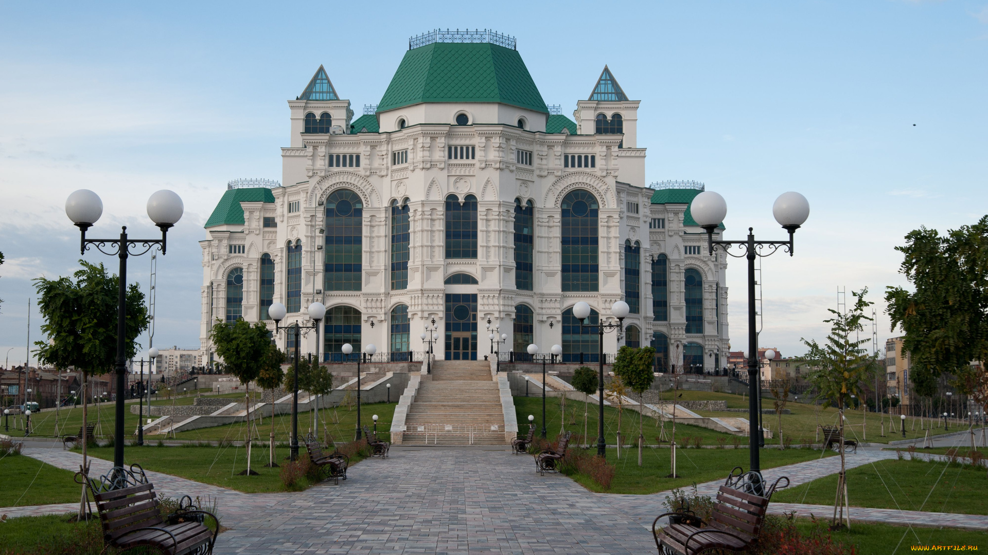 астрахань, города, -, здания, , дома, город, здание, театр, россия