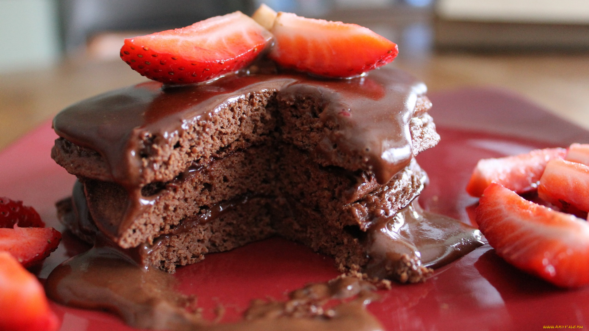 еда, блины, , оладьи, ягоды, оладьи