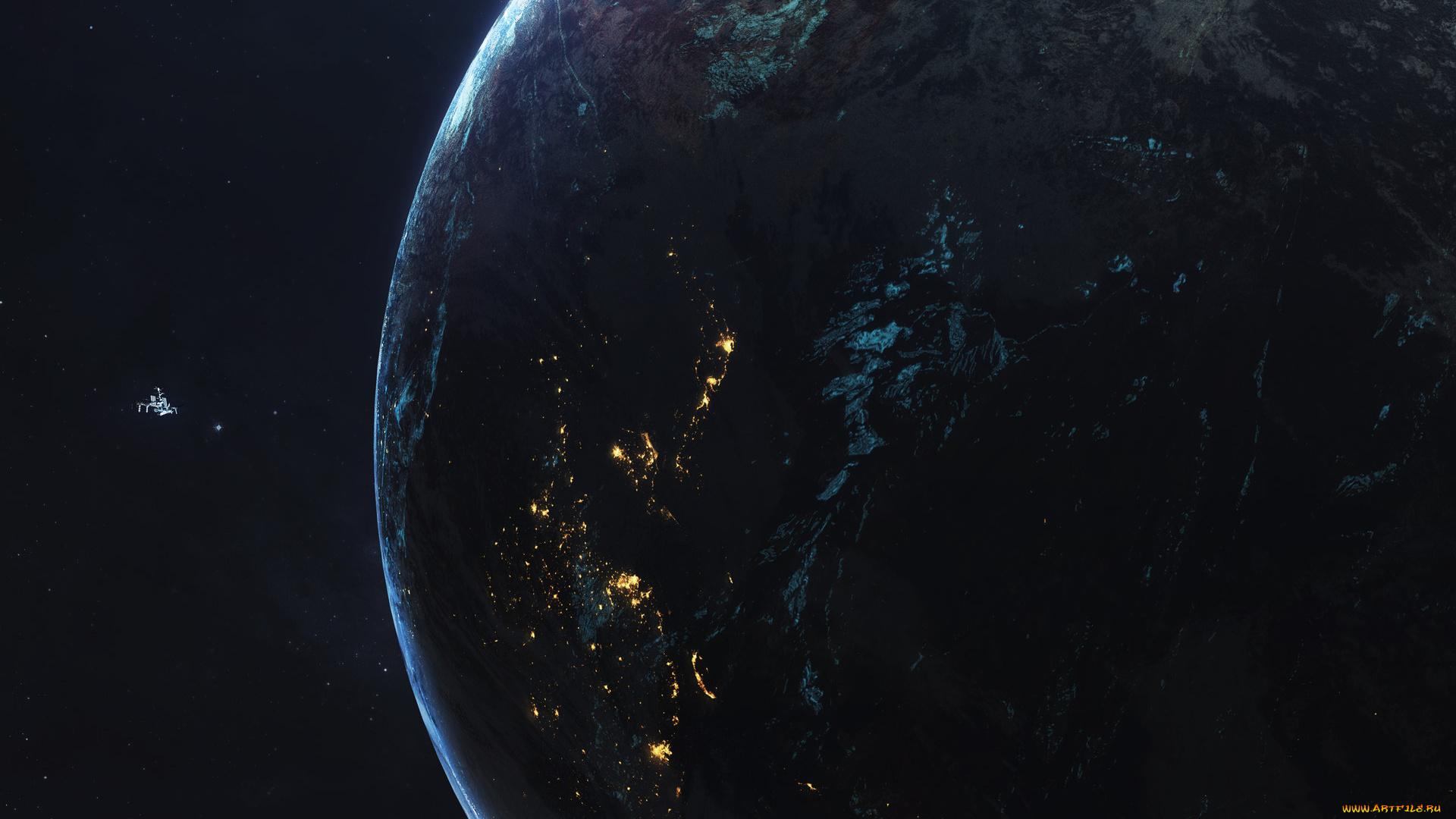 космос, арт, звезды, галактики, вселенная, планета