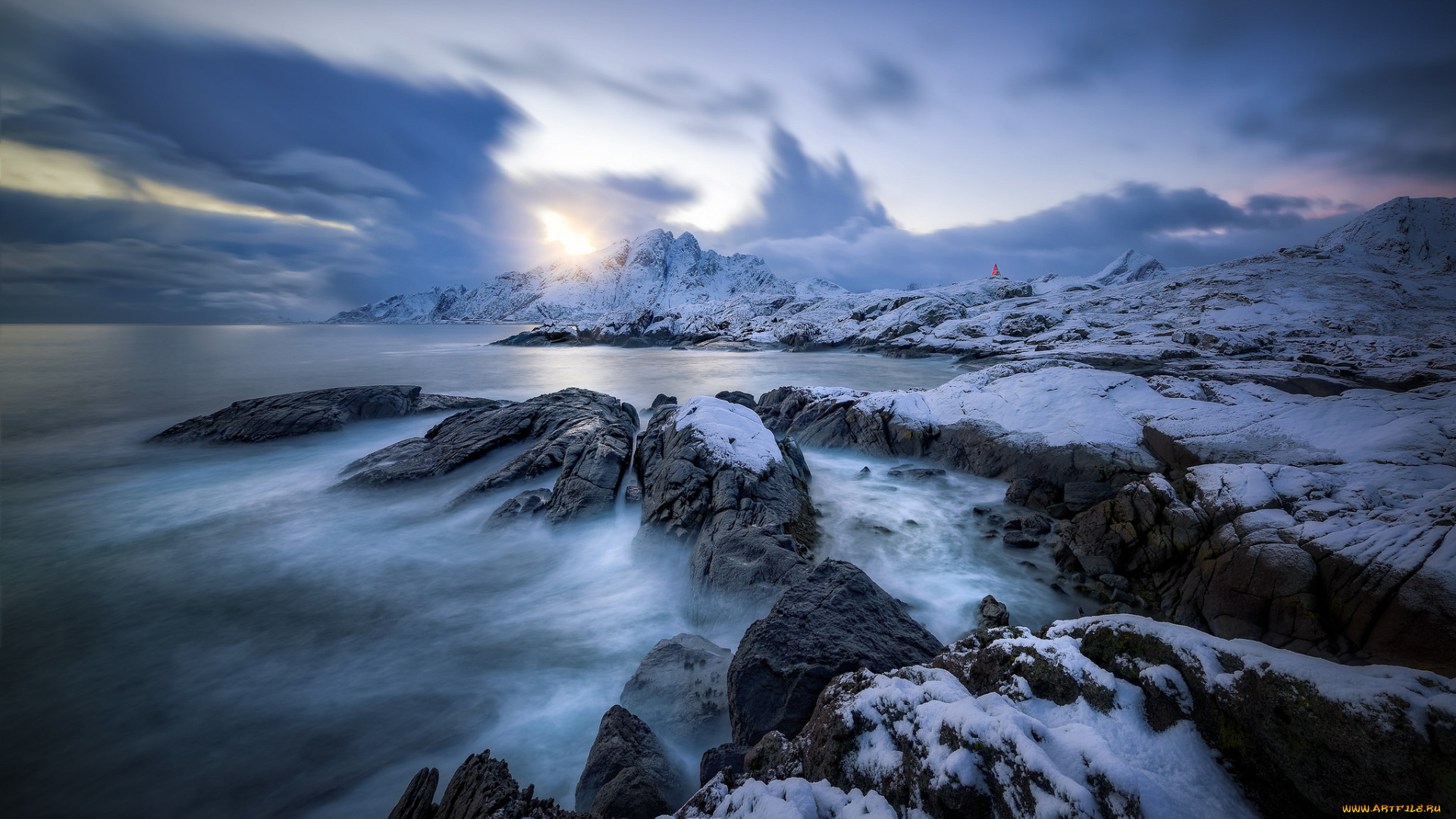 природа, побережье, простор