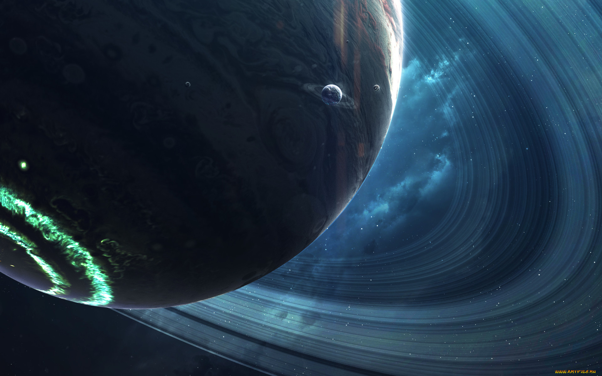 космос, арт, звезды, галактики, вселенная, планеты