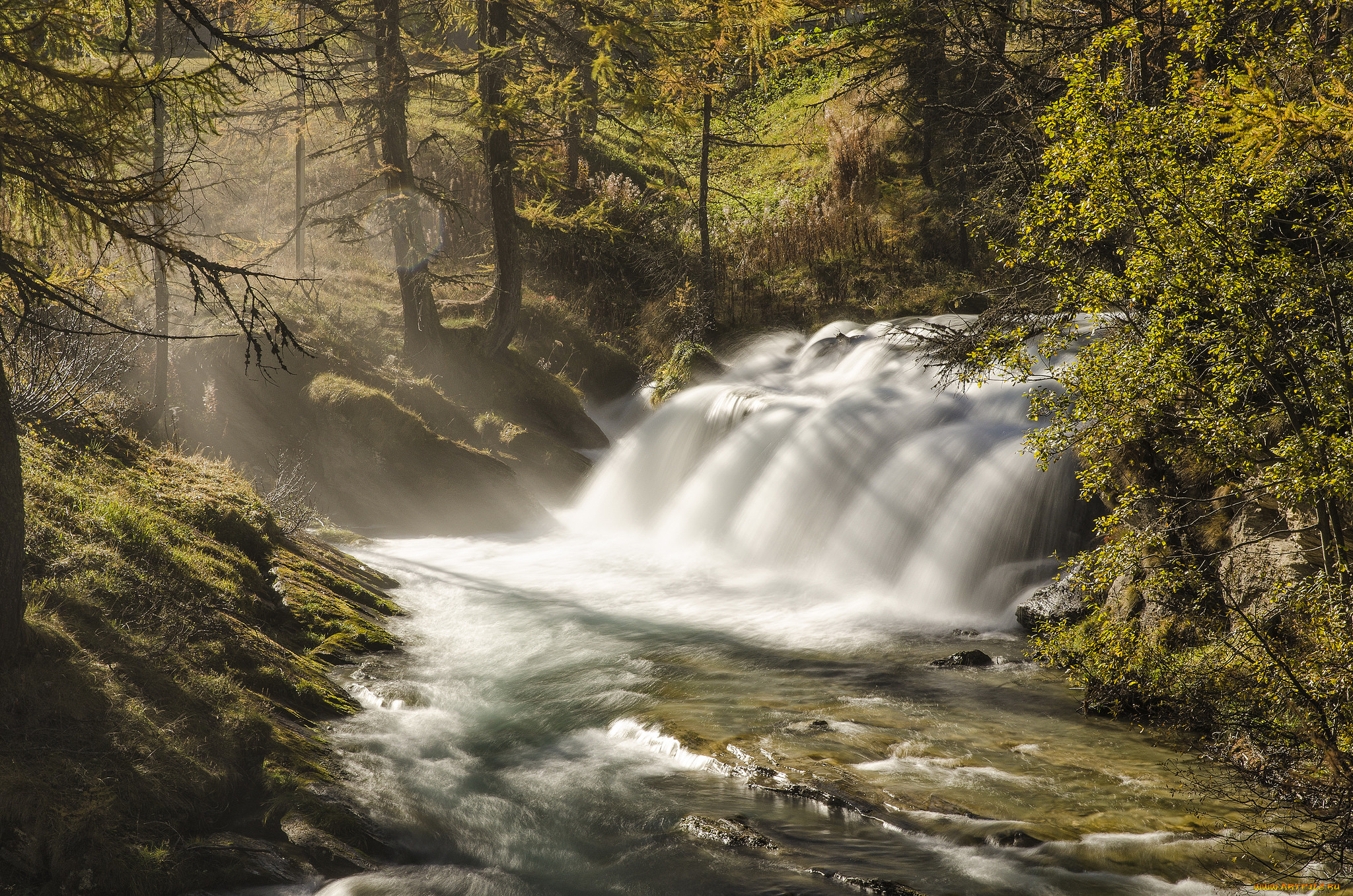 природа, водопады, простор
