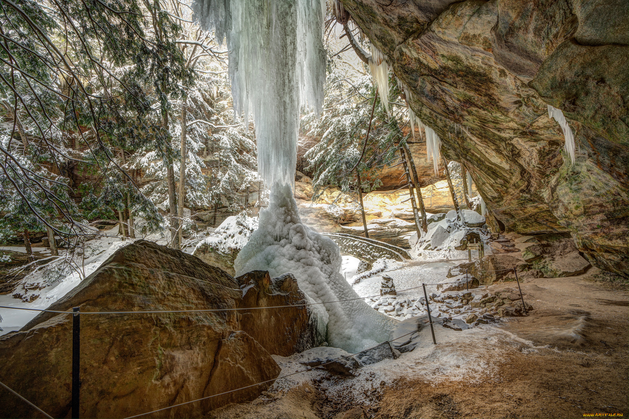 природа, зима, простор